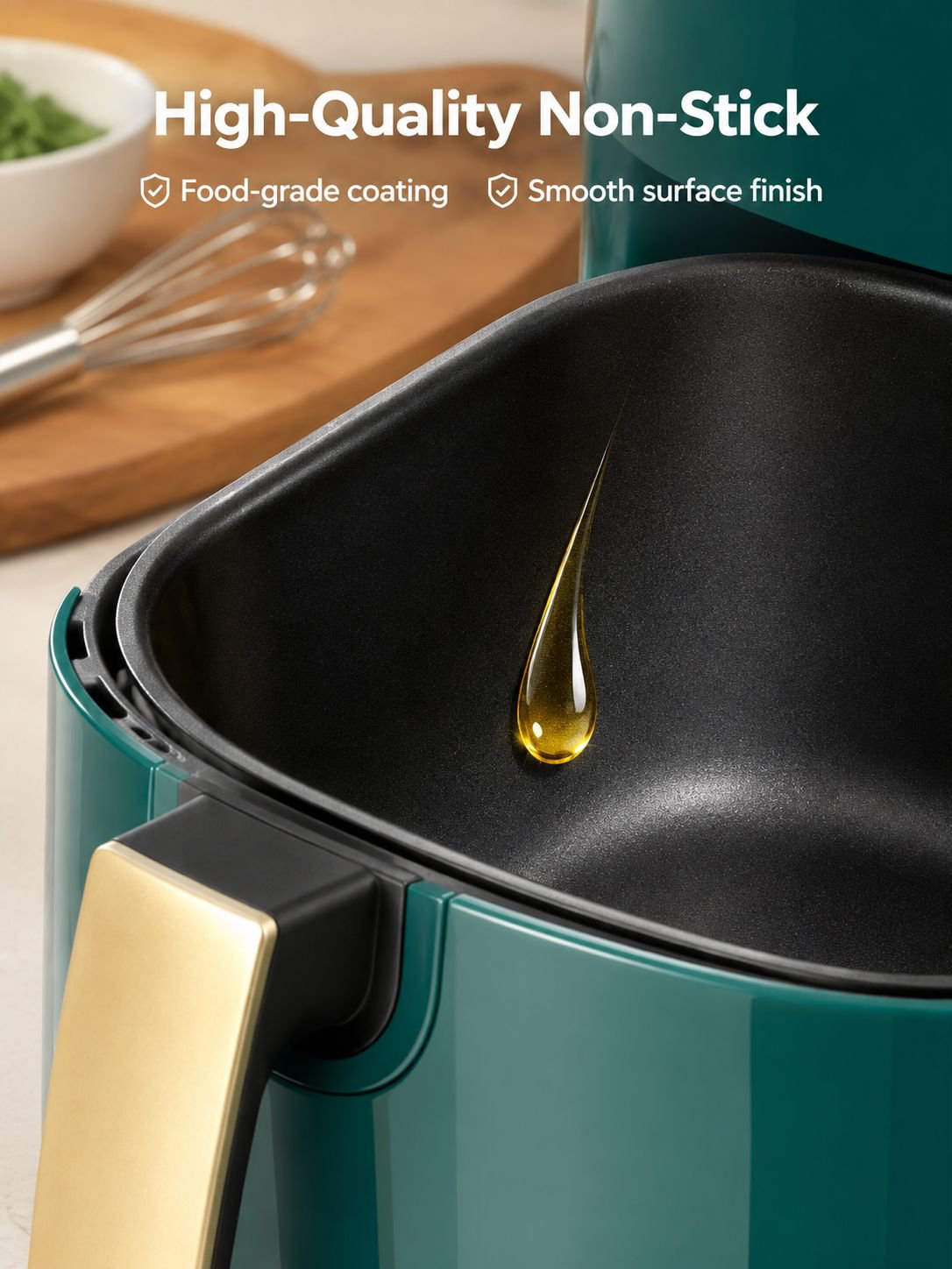 Compact countertop air fryer for convenient home cooking