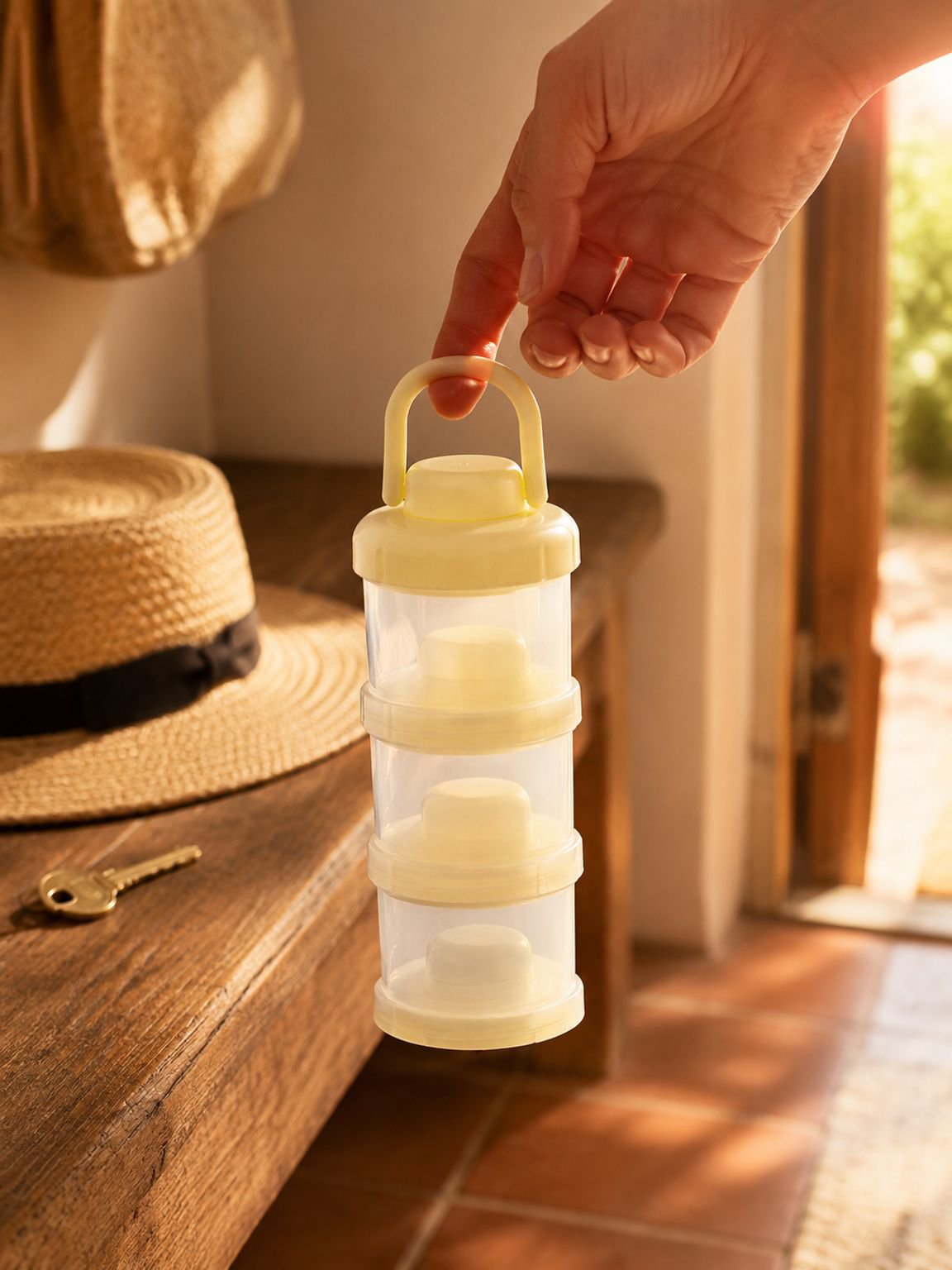 Caja de almacenamiento sellada y portátil de gran capacidad para leche en polvo de bebé