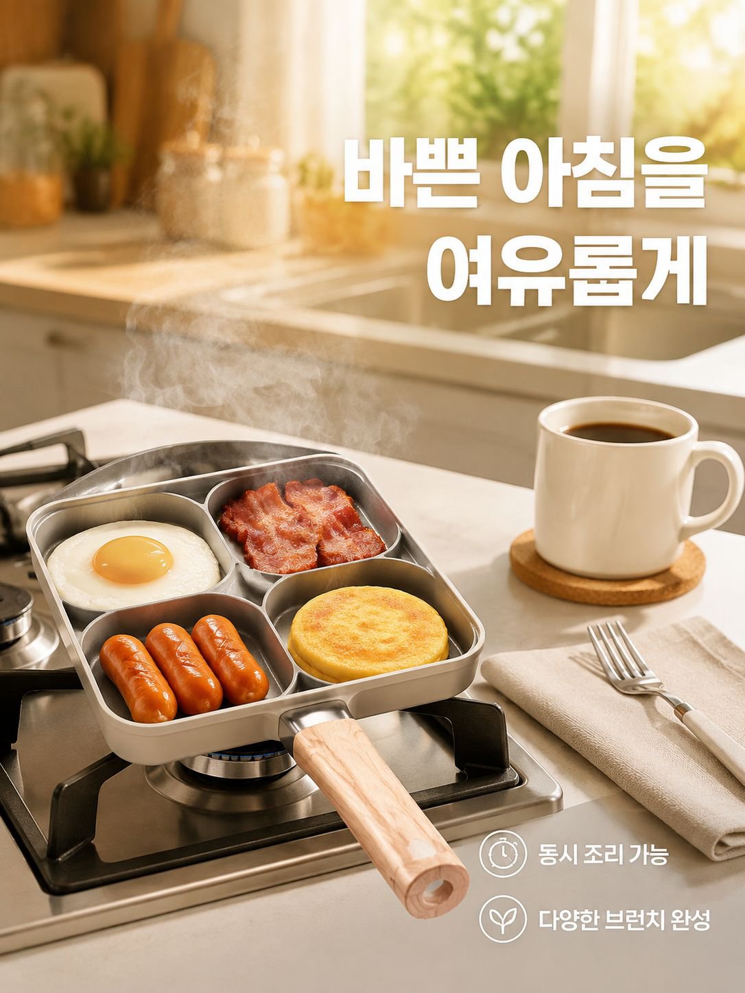 네구멍 오믈렛 조식 냄비