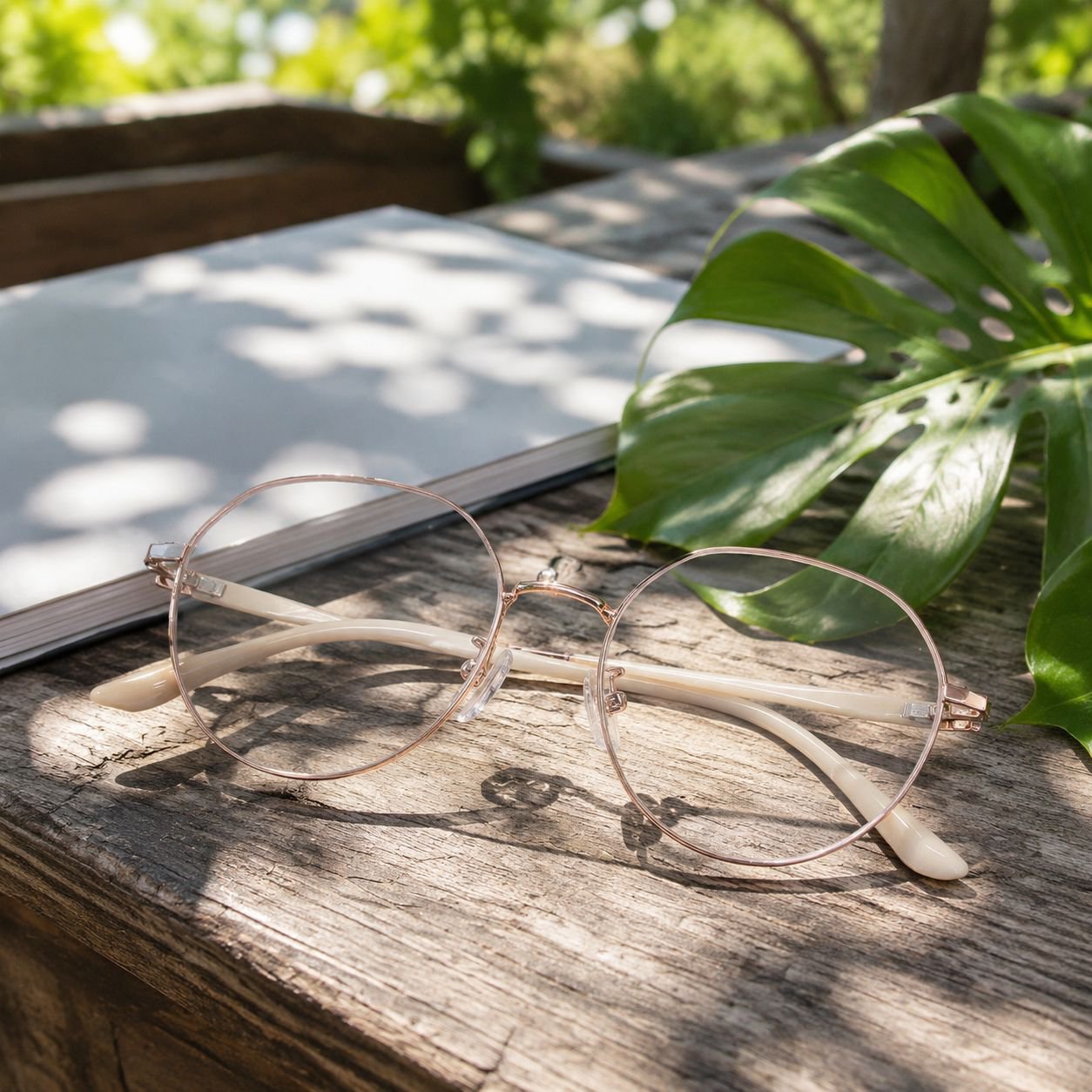 Person wearing non-slip decompression high clarity eyeglasses