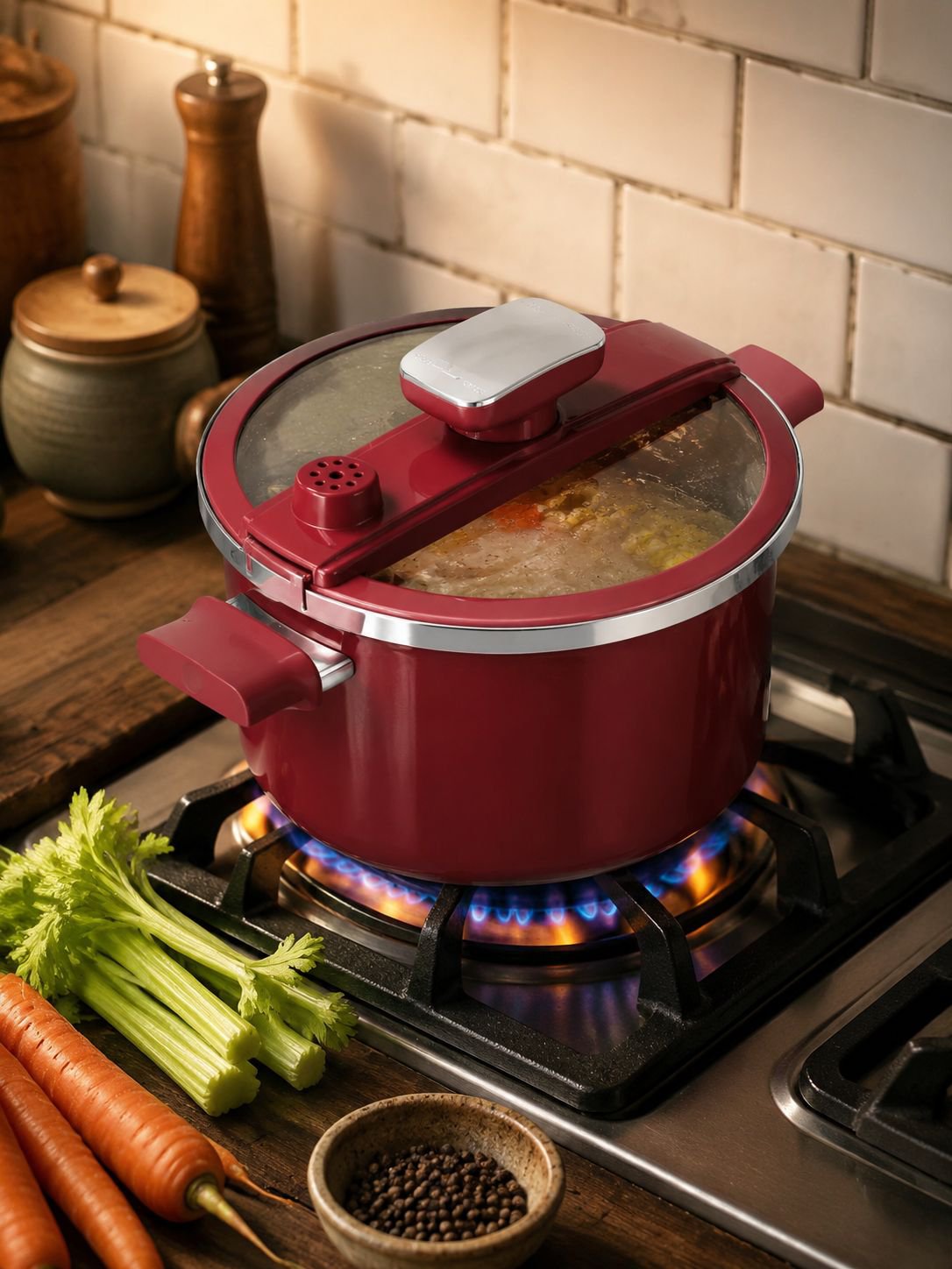 Steam release valve of the micro pressure cooker