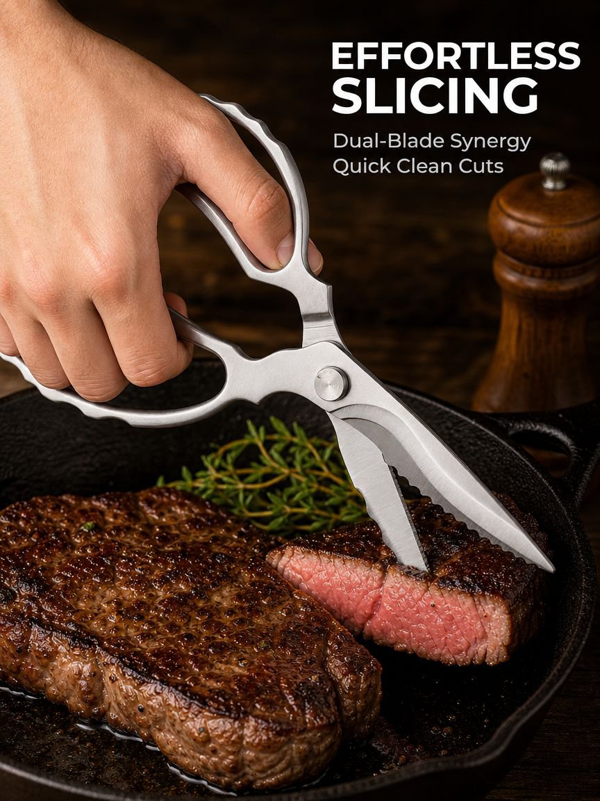 Stainless steel kitchen shears