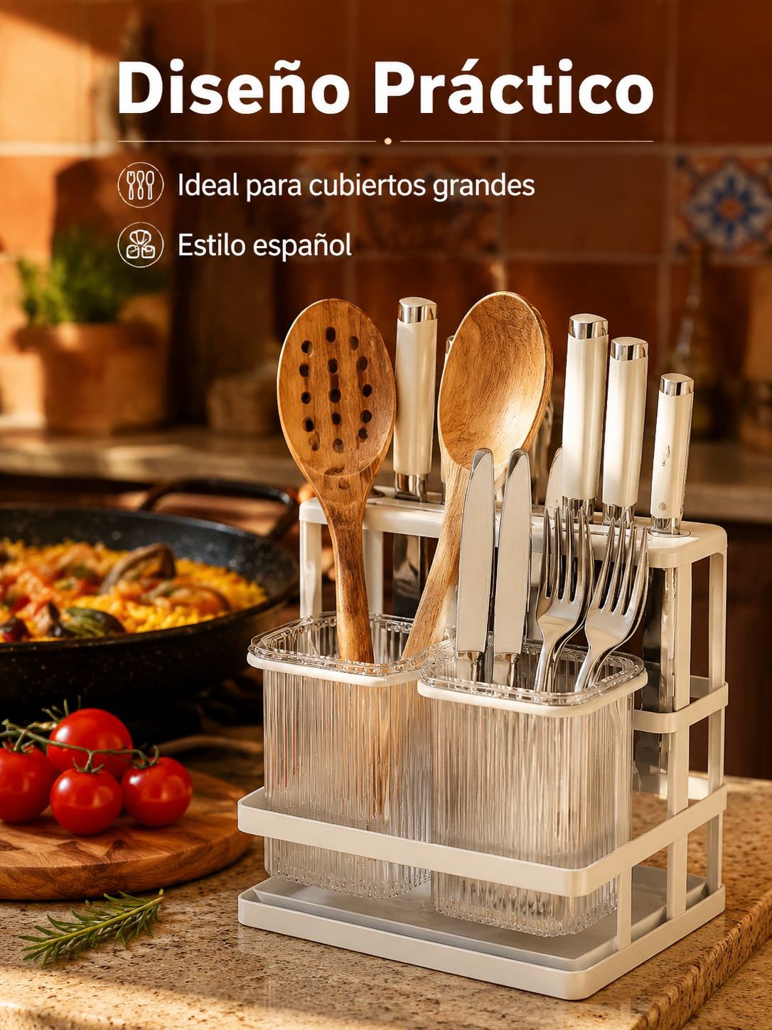 Soporte para palillos de acero inoxidable