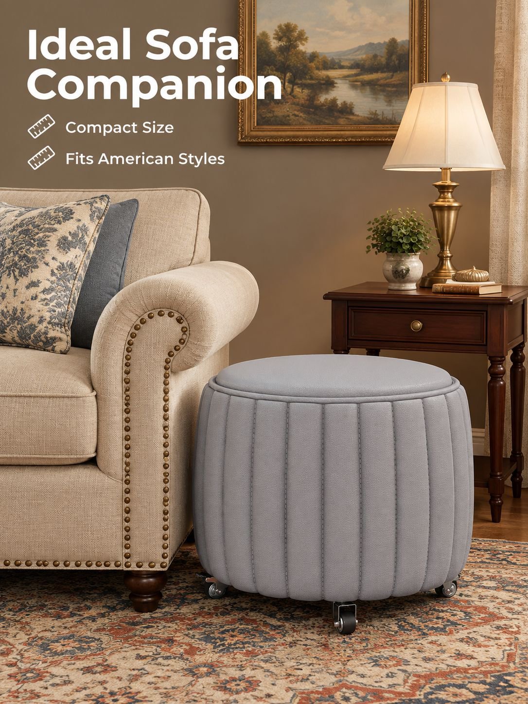 Home omnidirectional caster pumpkin stool