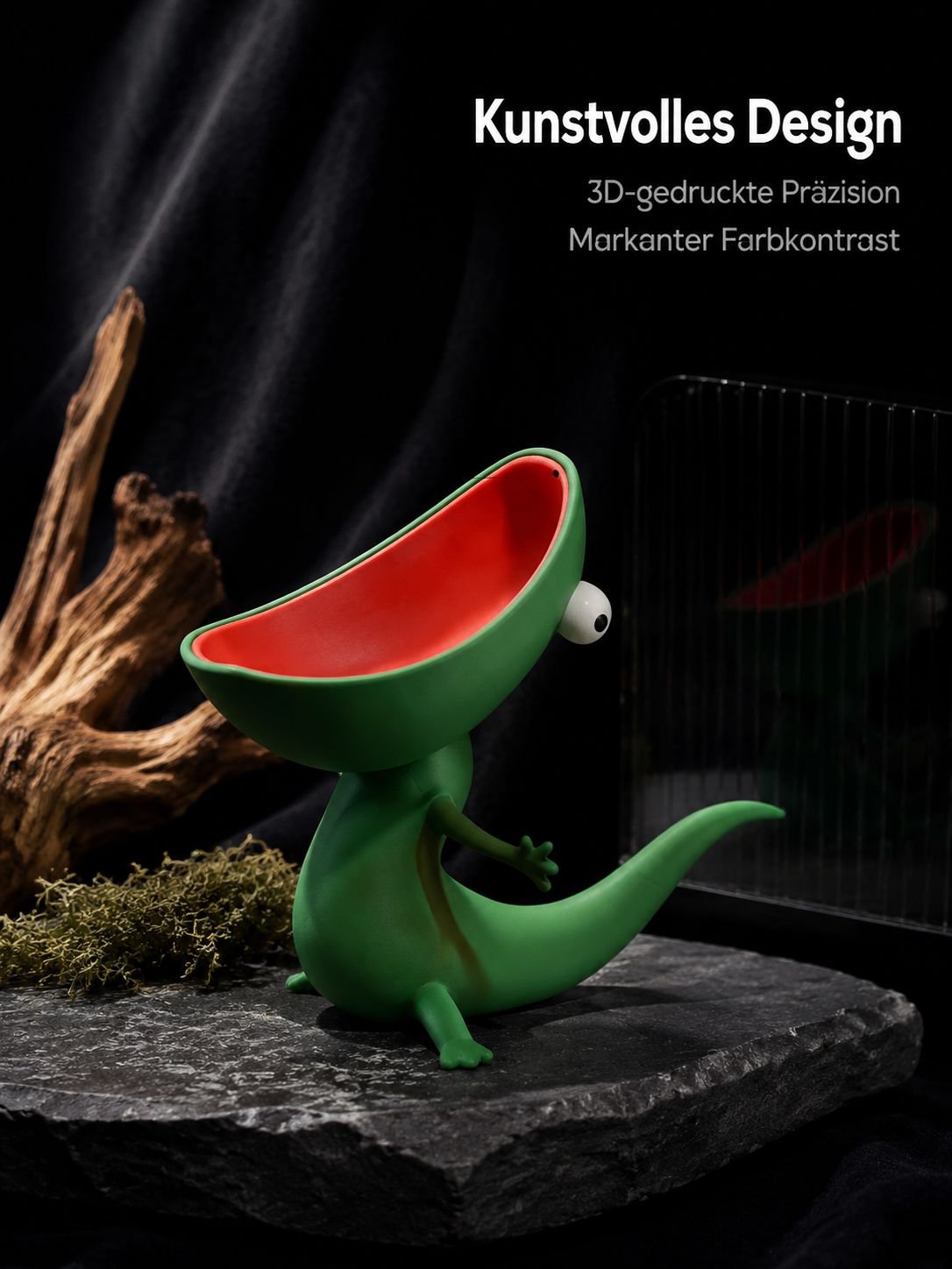 3D-gedruckte Seifenschale in Eidechsenform – Kreativer Badezimmer-Organizer