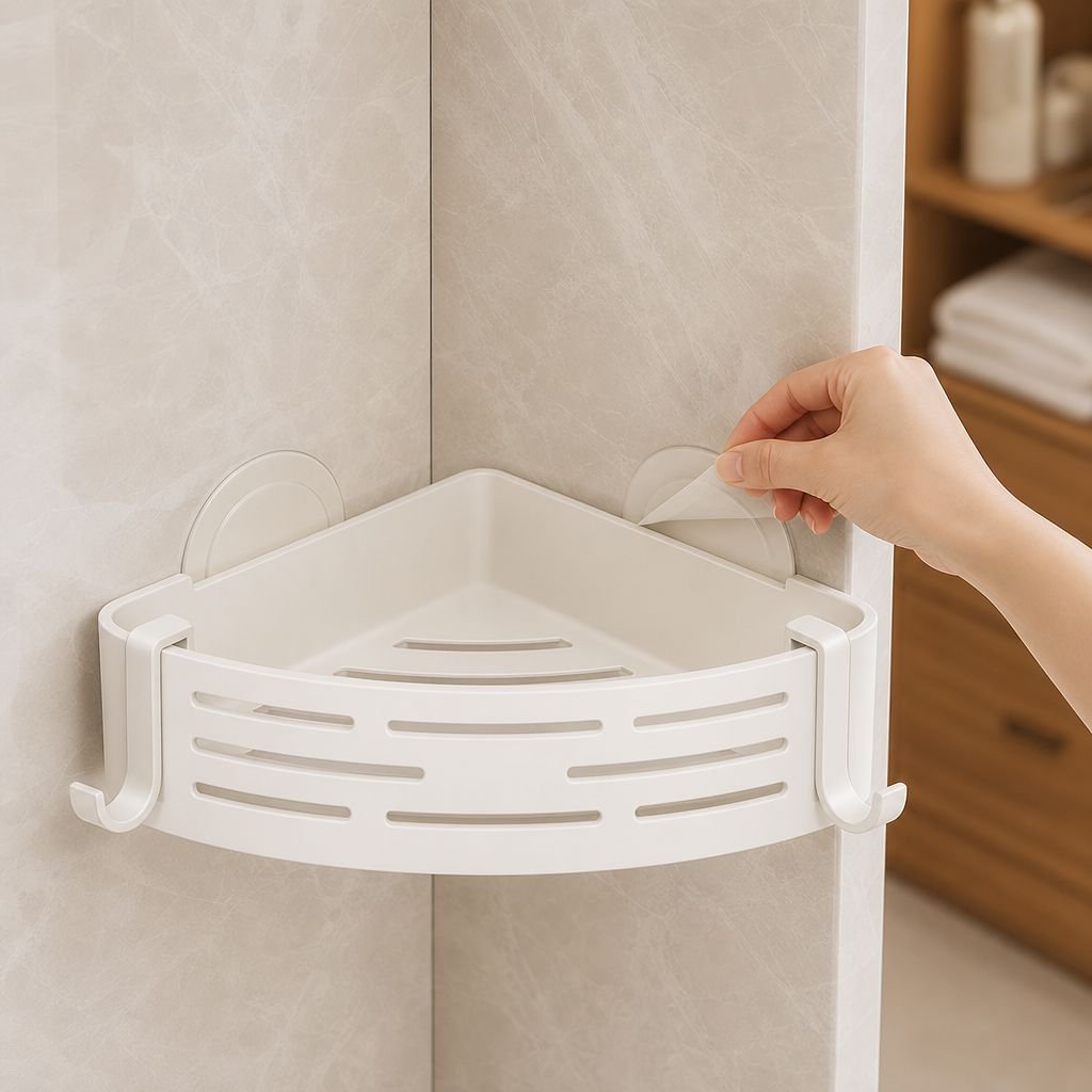 Badregal aus hochwertigem Material in der Dusche