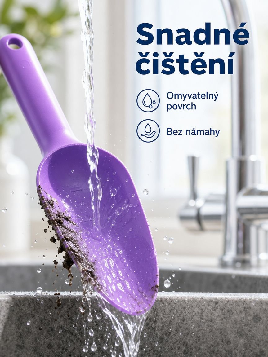 Zahradní zesílená plastová lopatka na balkon