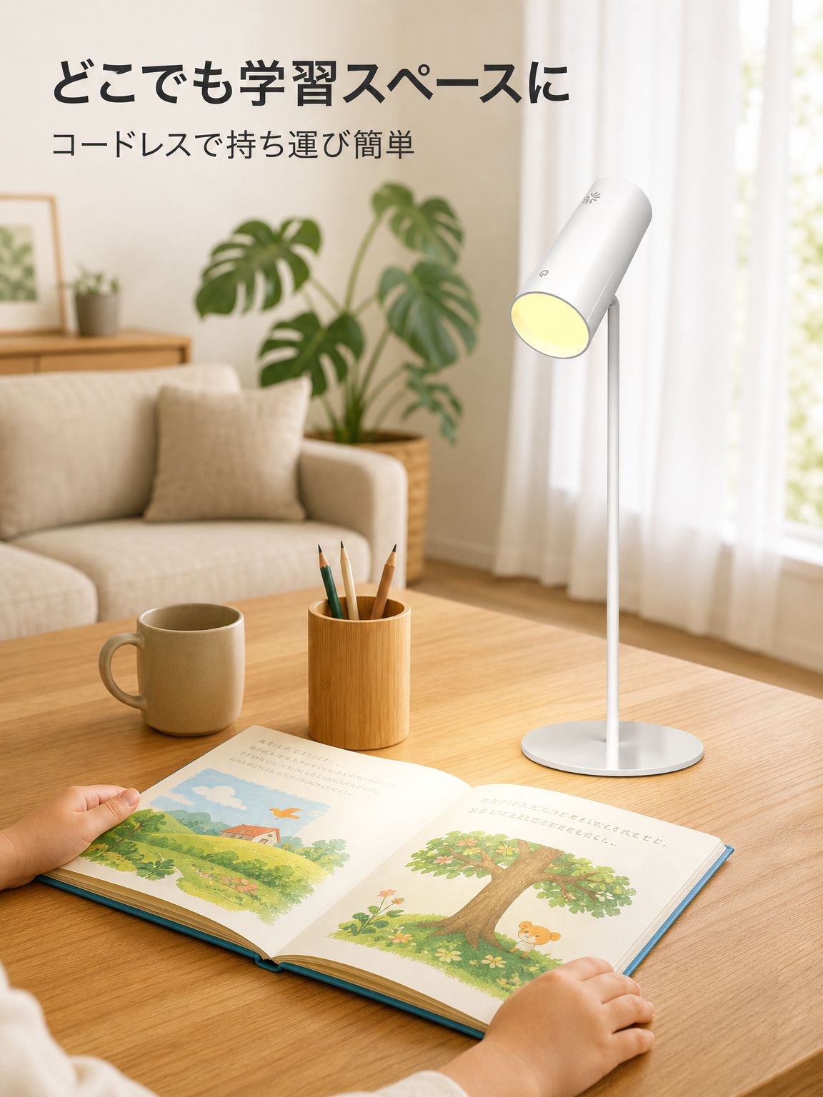 持ち運び可能な学習用環境照明