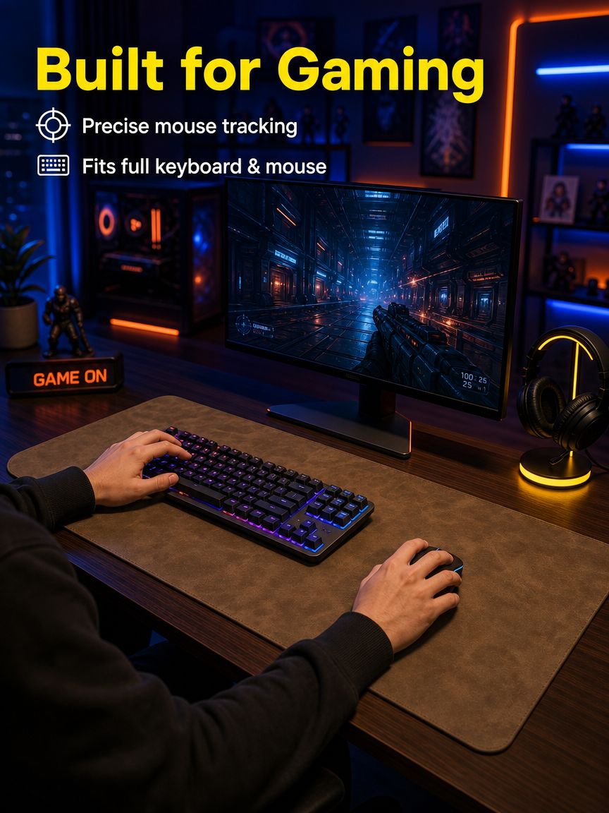 Comfortable mouse pad protecting desktop surface
