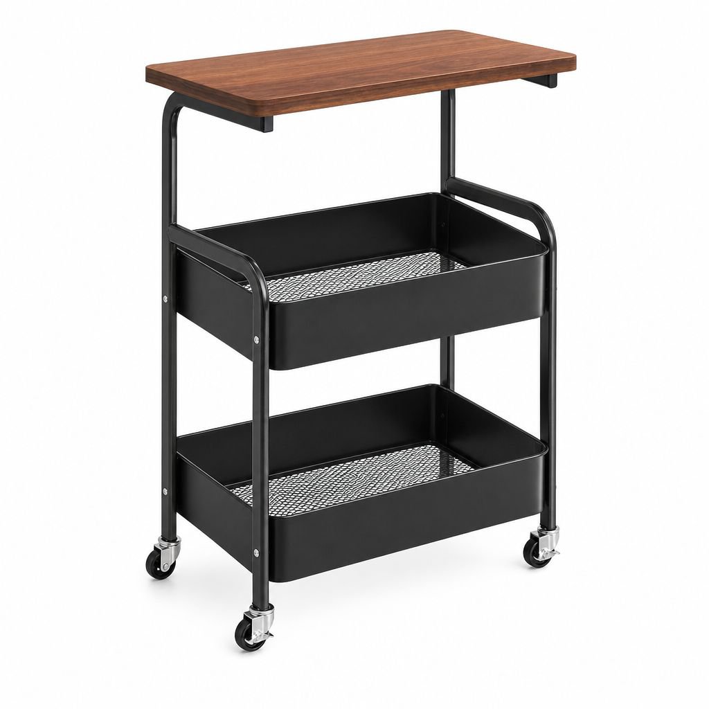 Simple Multi-layer Snack Storage Trolley for Bedroom and Living Room