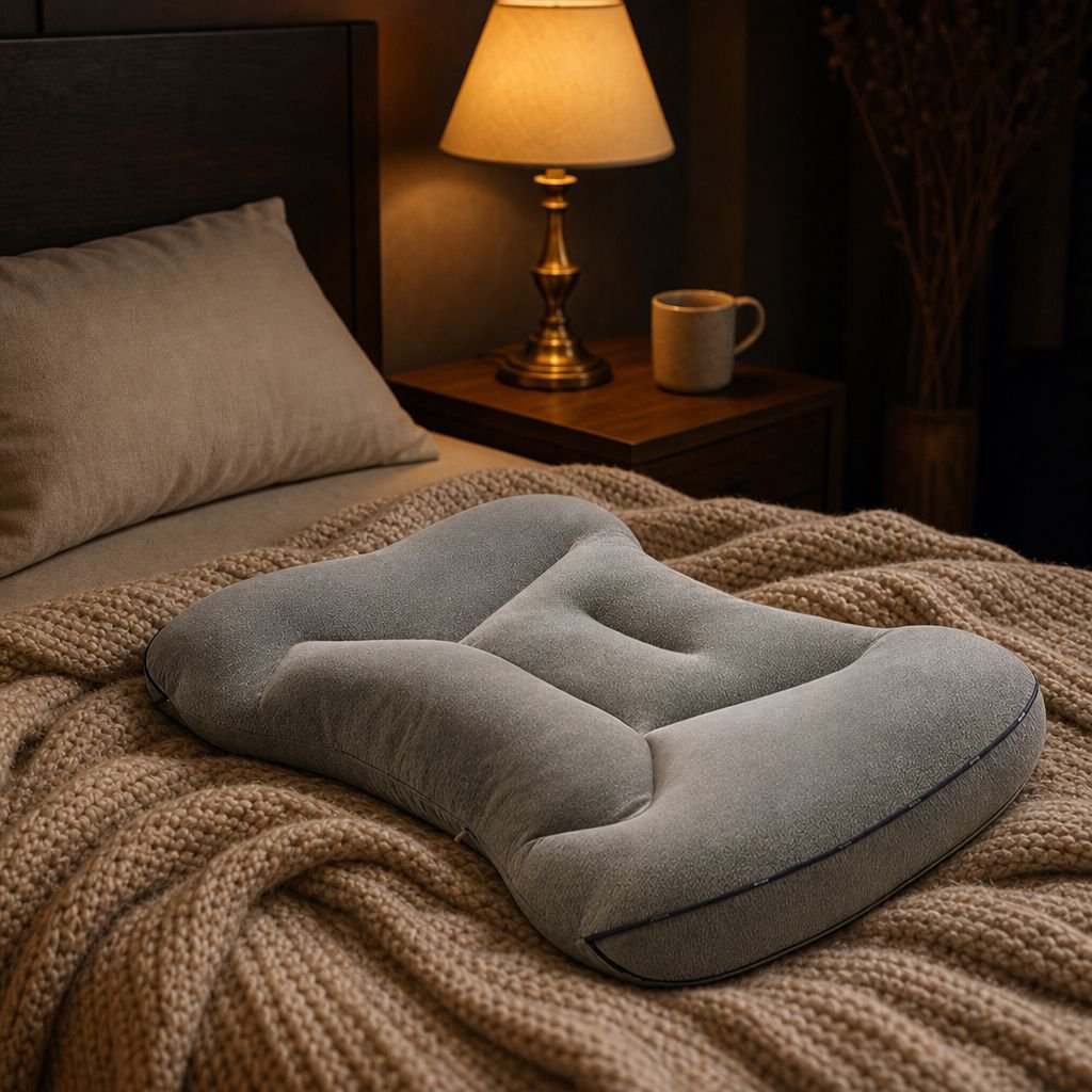 Ergonomic design of Black Gold Hose Pillow