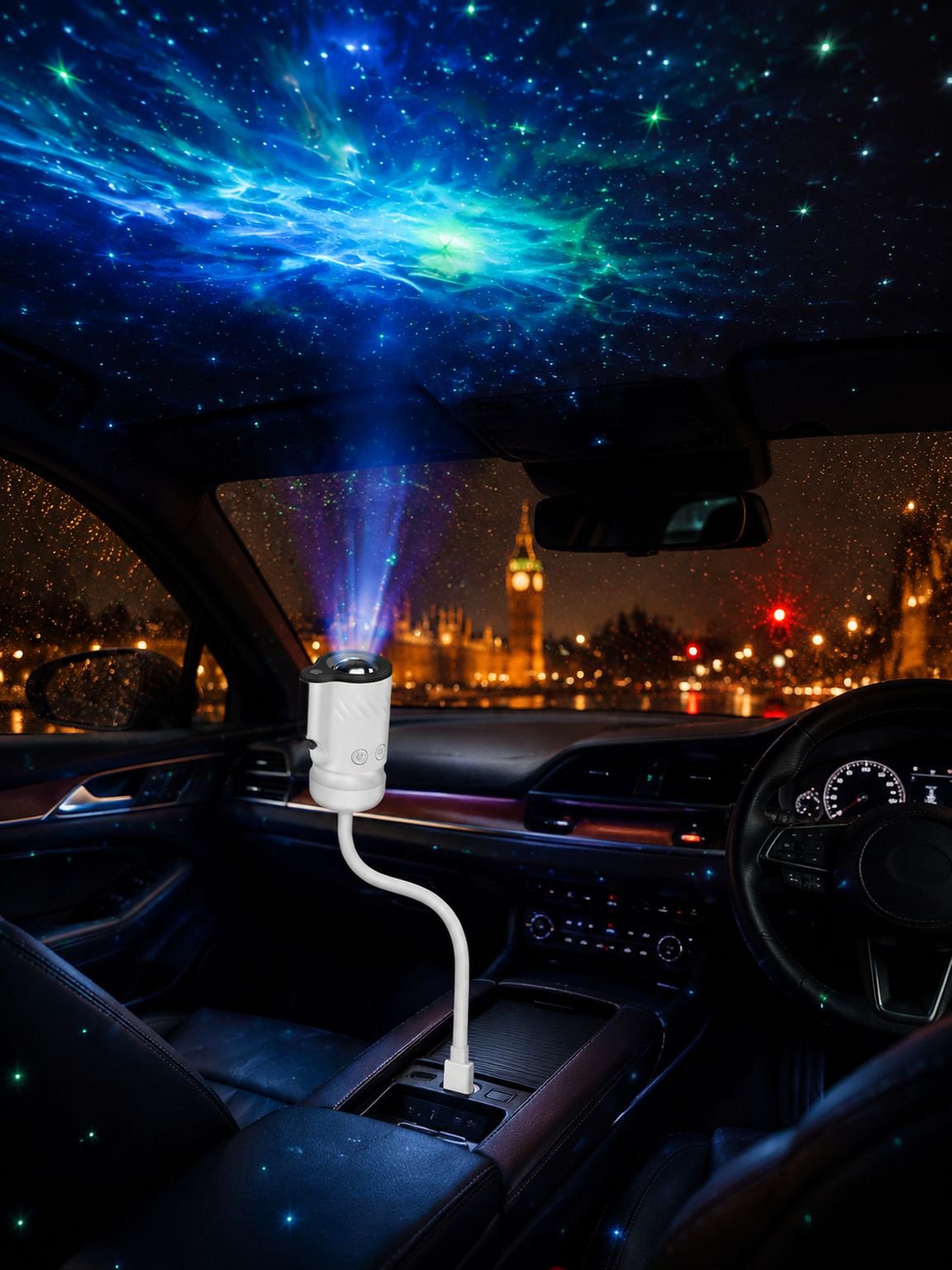 Star projector lamp for cozy bedroom decor