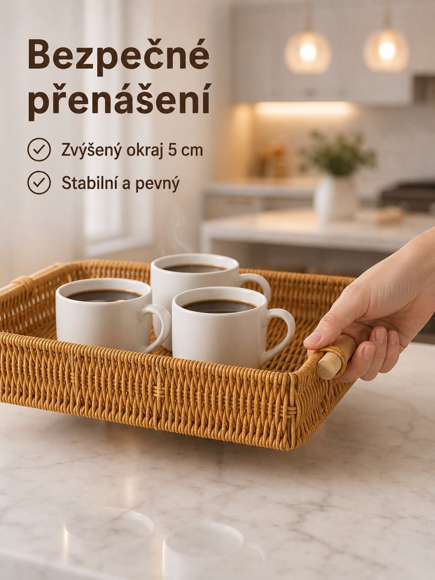 Dvouruční tác pro domácnost