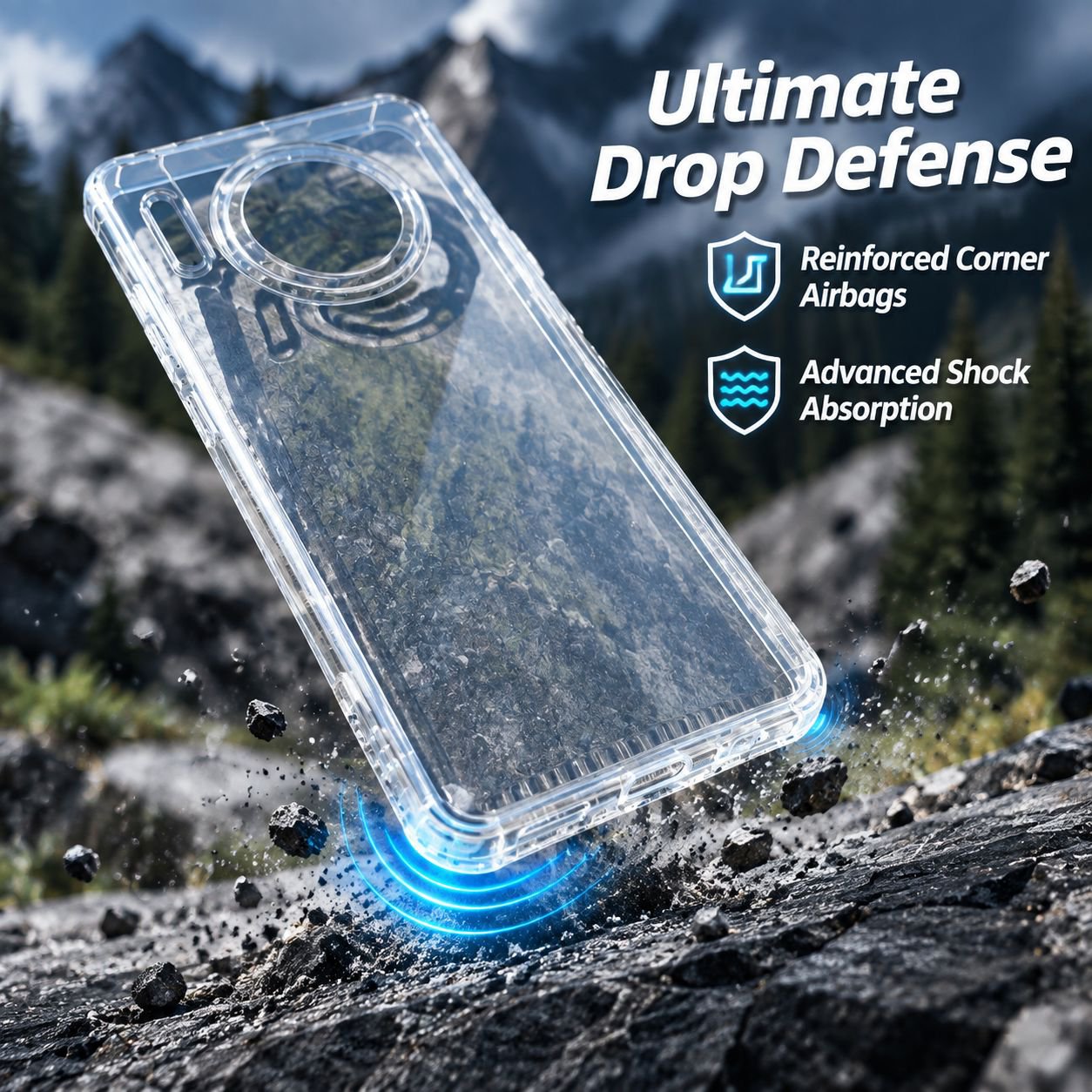 Simple and Transparent Phone Case Suitable for Huawei Mate80Promax, Honor 400, Anti-Drop Nova14, Nic