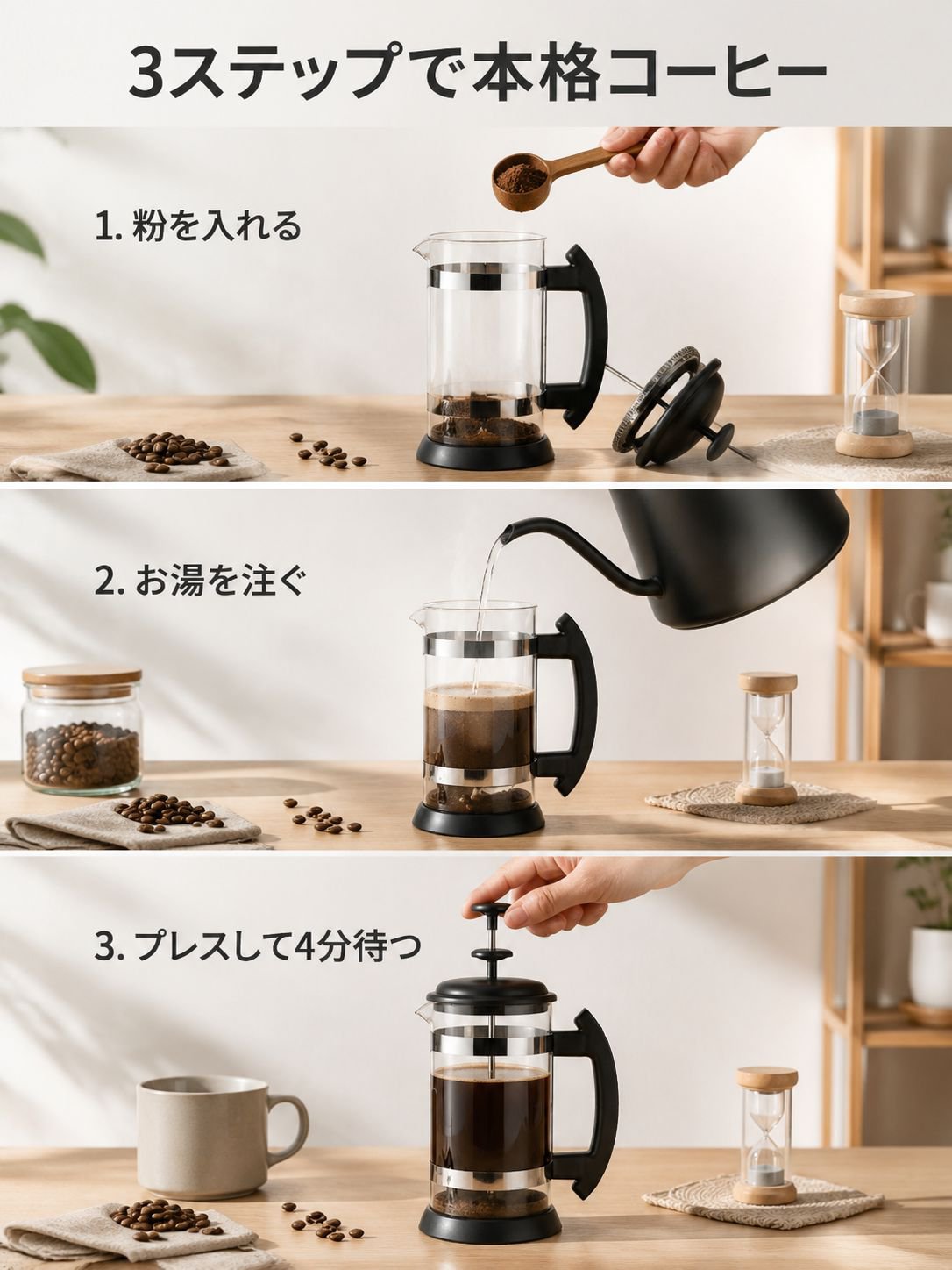 ステンレス製コーヒーポット