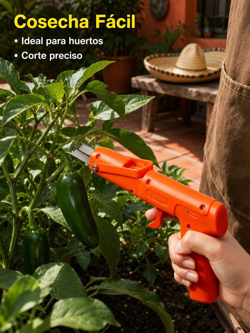 Tijeras de poda y recolección de alta eficiencia para jardinería, aptas para pimientos