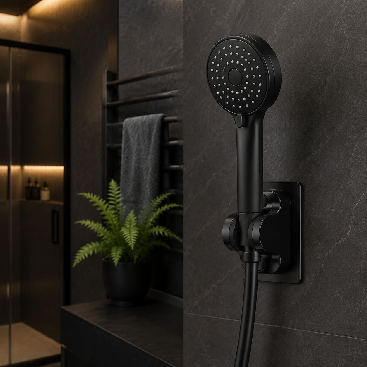 Water-resistant and rustproof shower head wall mount