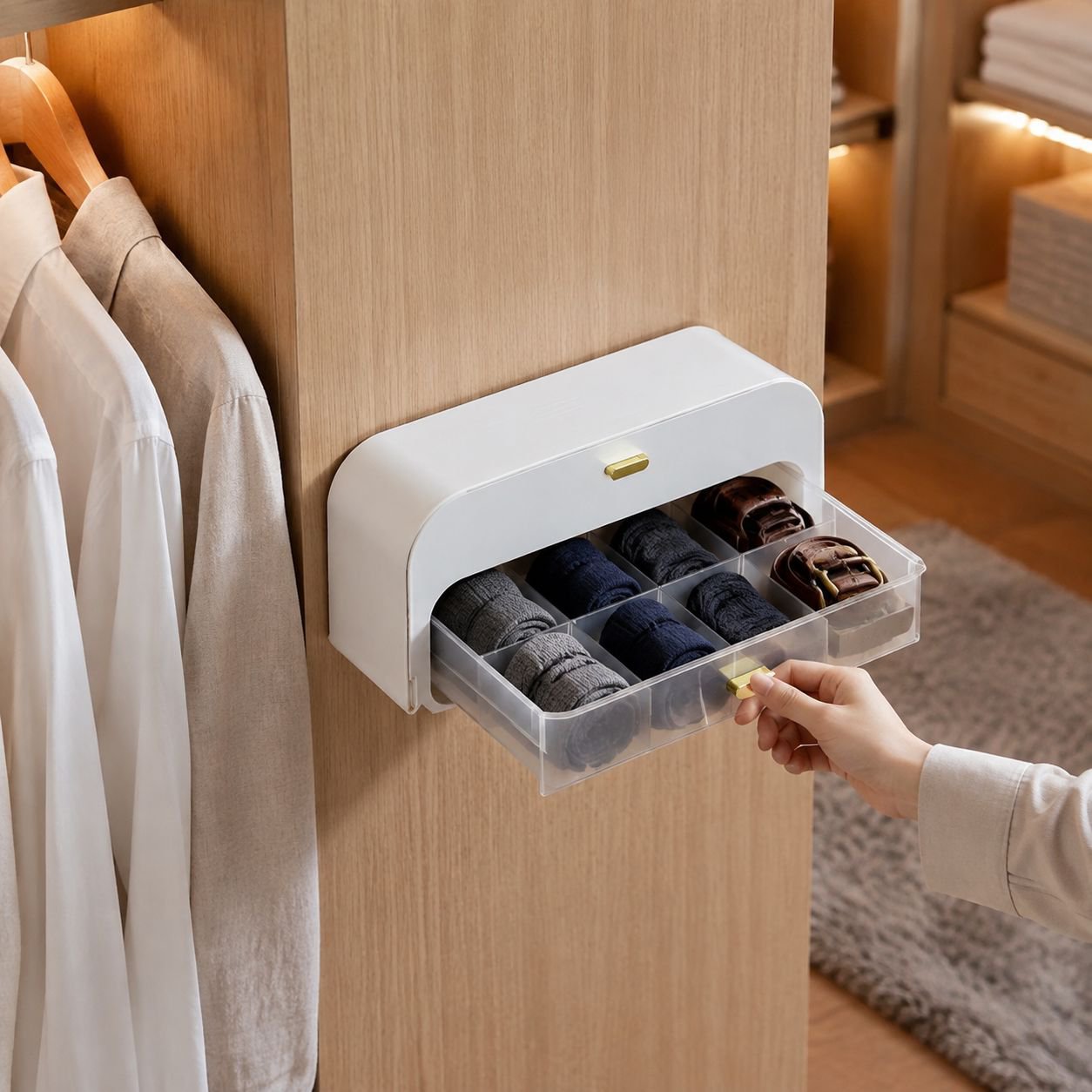 Stackable drawer storage boxes for underwear