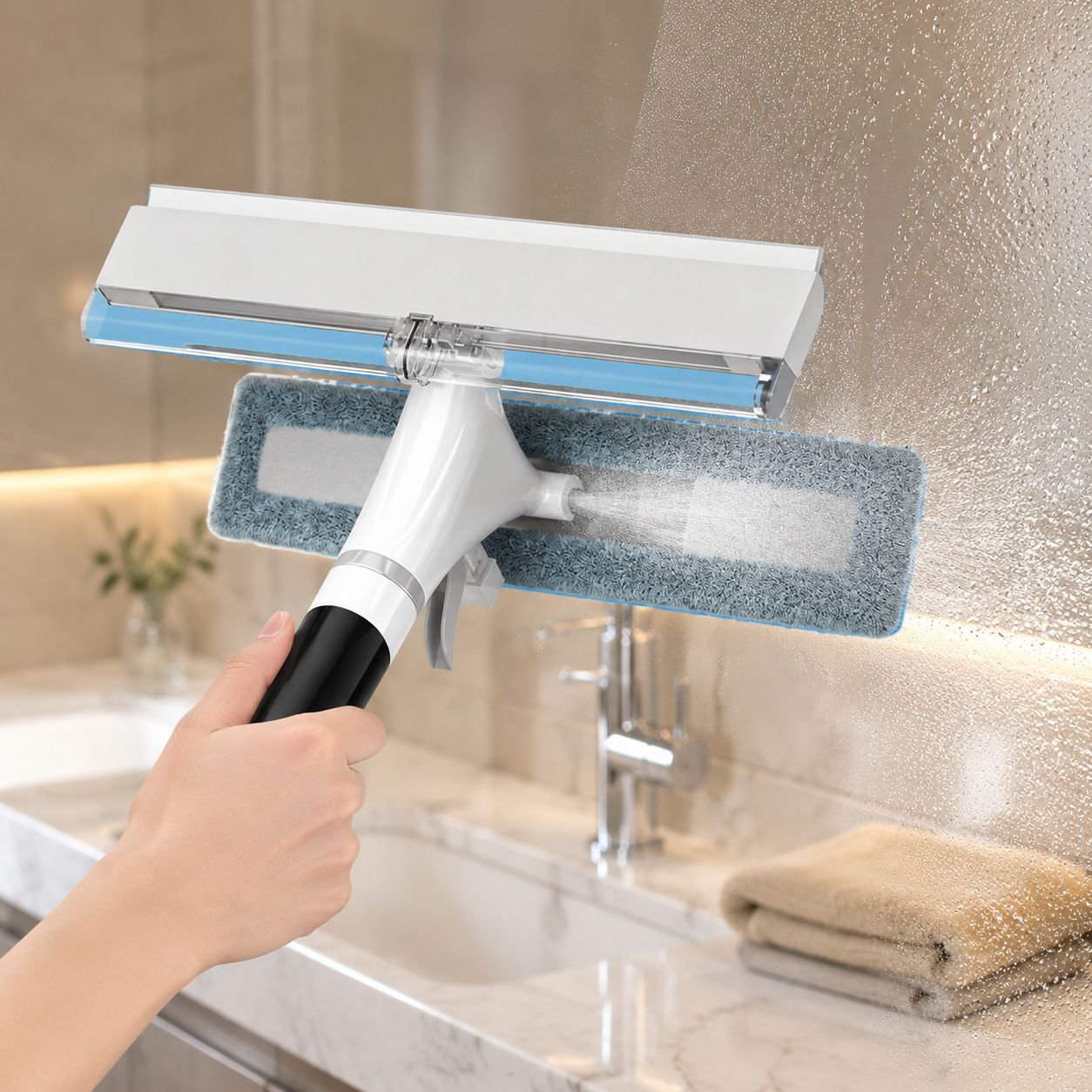 Highrise Window Glass Cleaning Scraper
