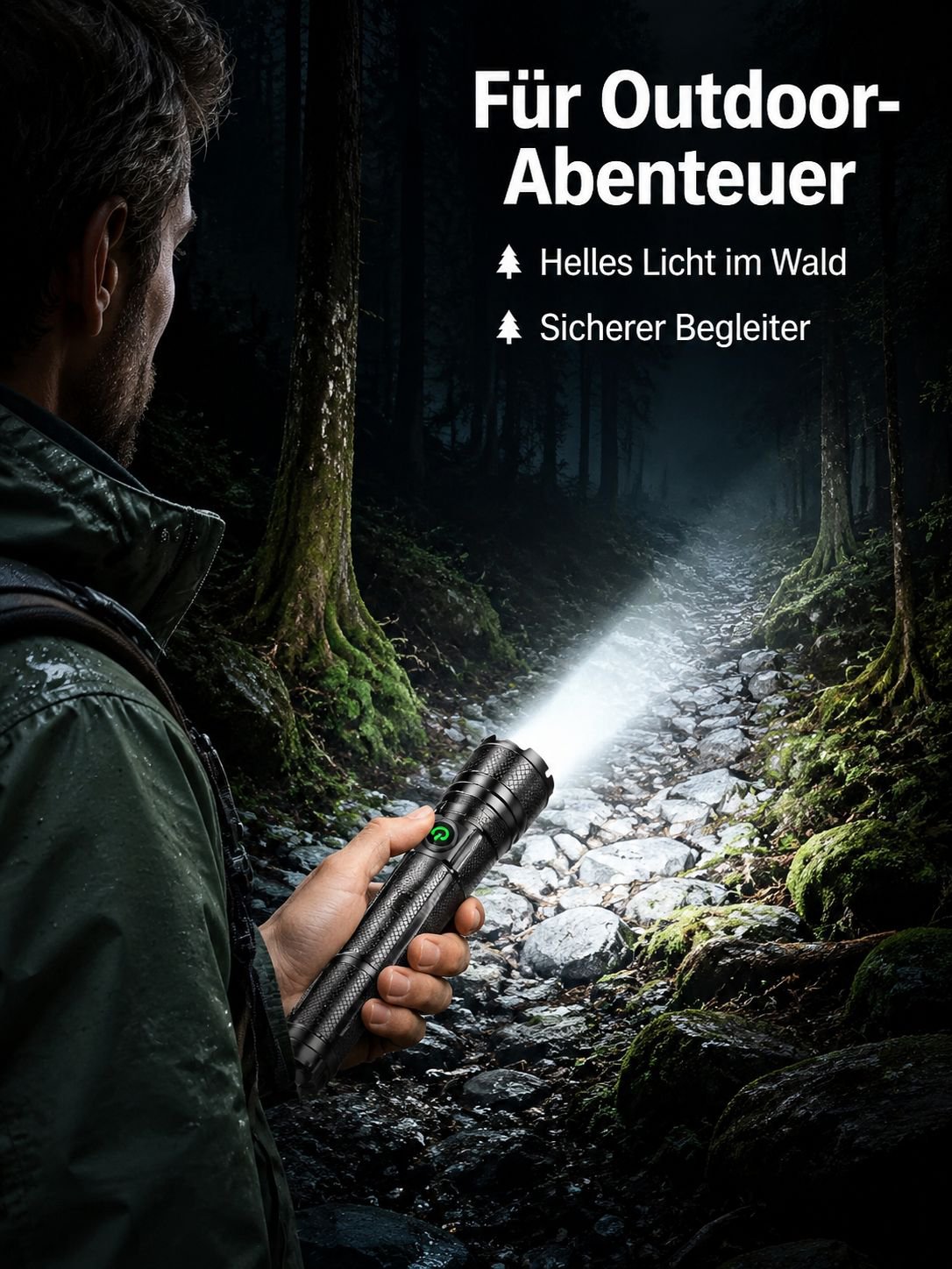 Himmelsdurchdringende, tragbare, robuste Hochleistungs-Taschenlampe mit großer Reichweite