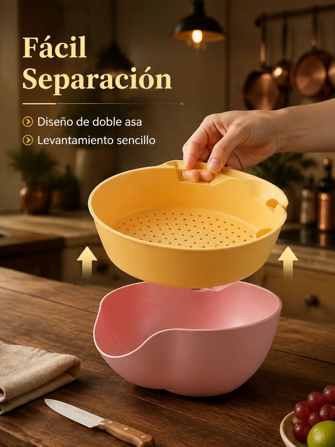 Cesta escurridora para verduras y frutas