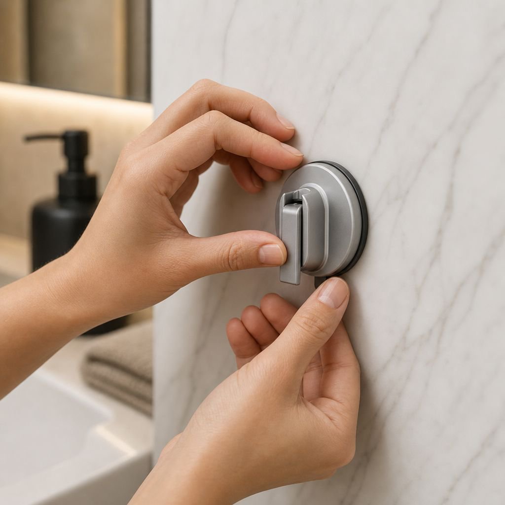 No-Trace Suction Cup Clothes Hook for Bathroom