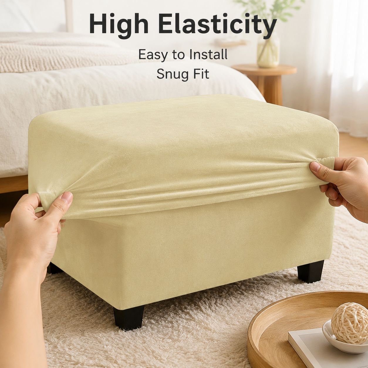 Simple shoe changing stool