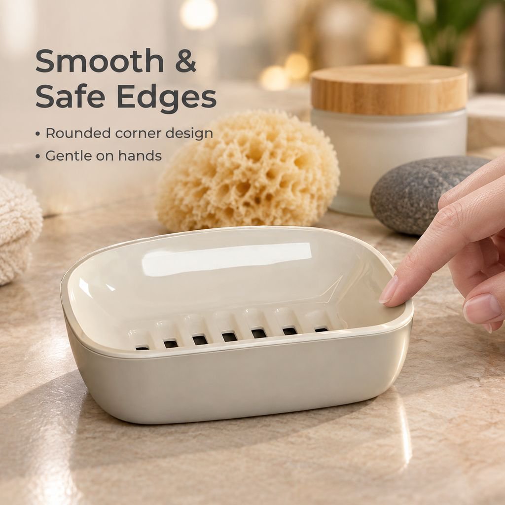 Easy clean soap dish with removable drainage design