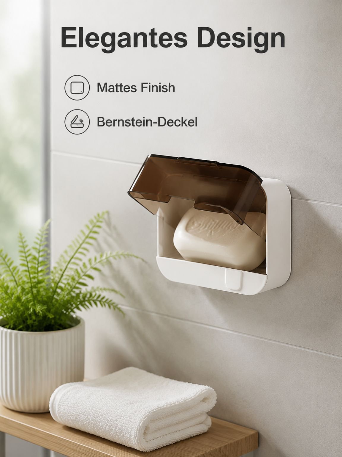 Bohrenfreie Badezimmer Ablage Wandmontierter Toilettenpapier- und Seifenhalter