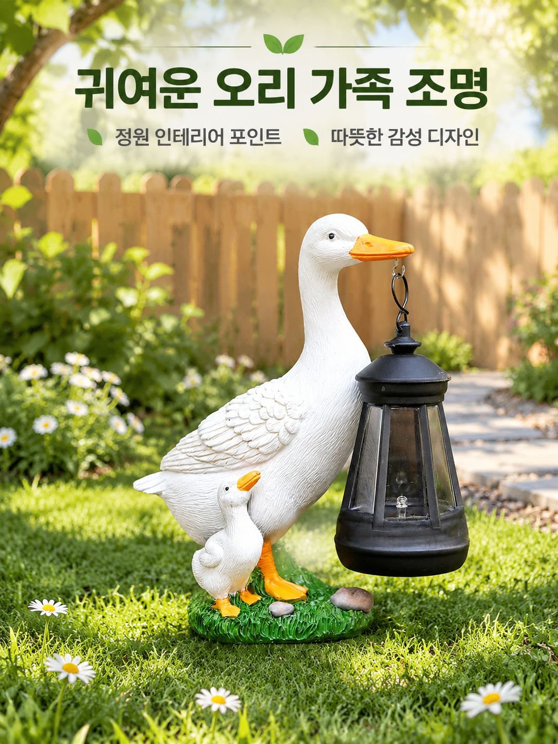 야외 정원 동물 랜턴 수지 소품