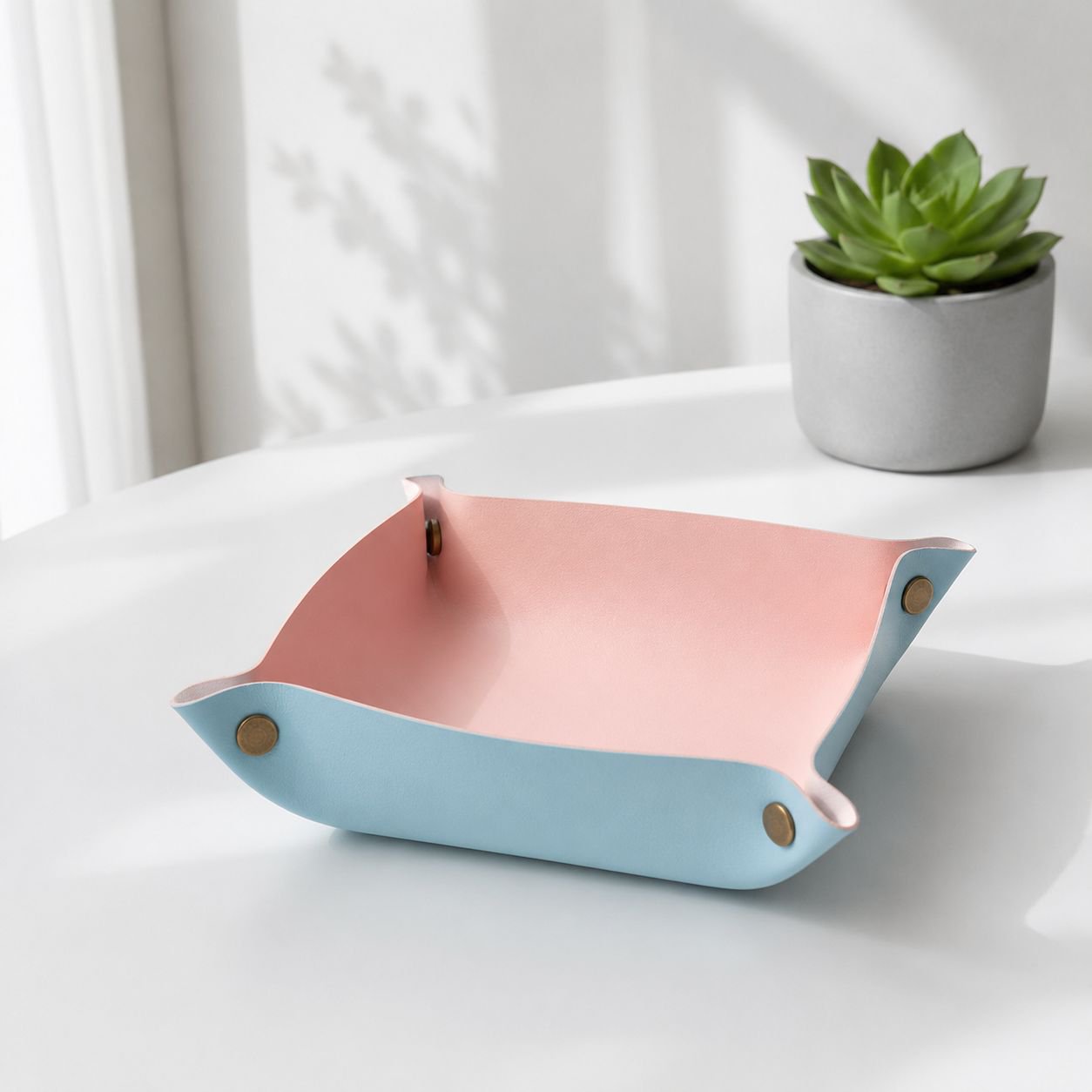 Leder Tablett zur stilvollen Aufbewahrung von Accessoires