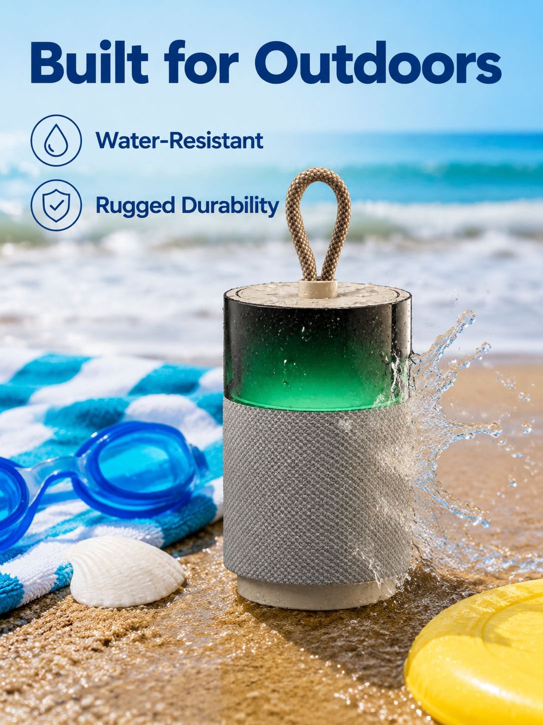 Outdoor Bluetooth Speaker with Mic Small Audio