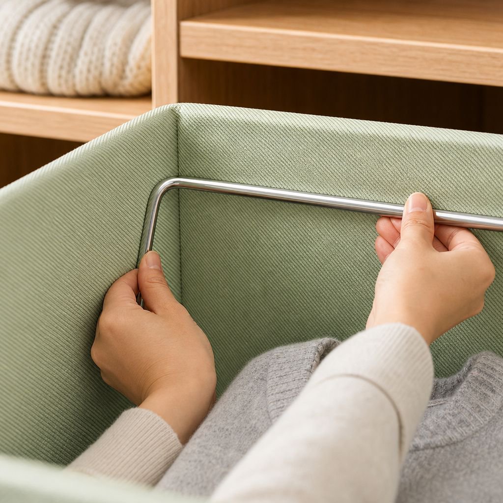 Spacious clothes storage bag for closet organization