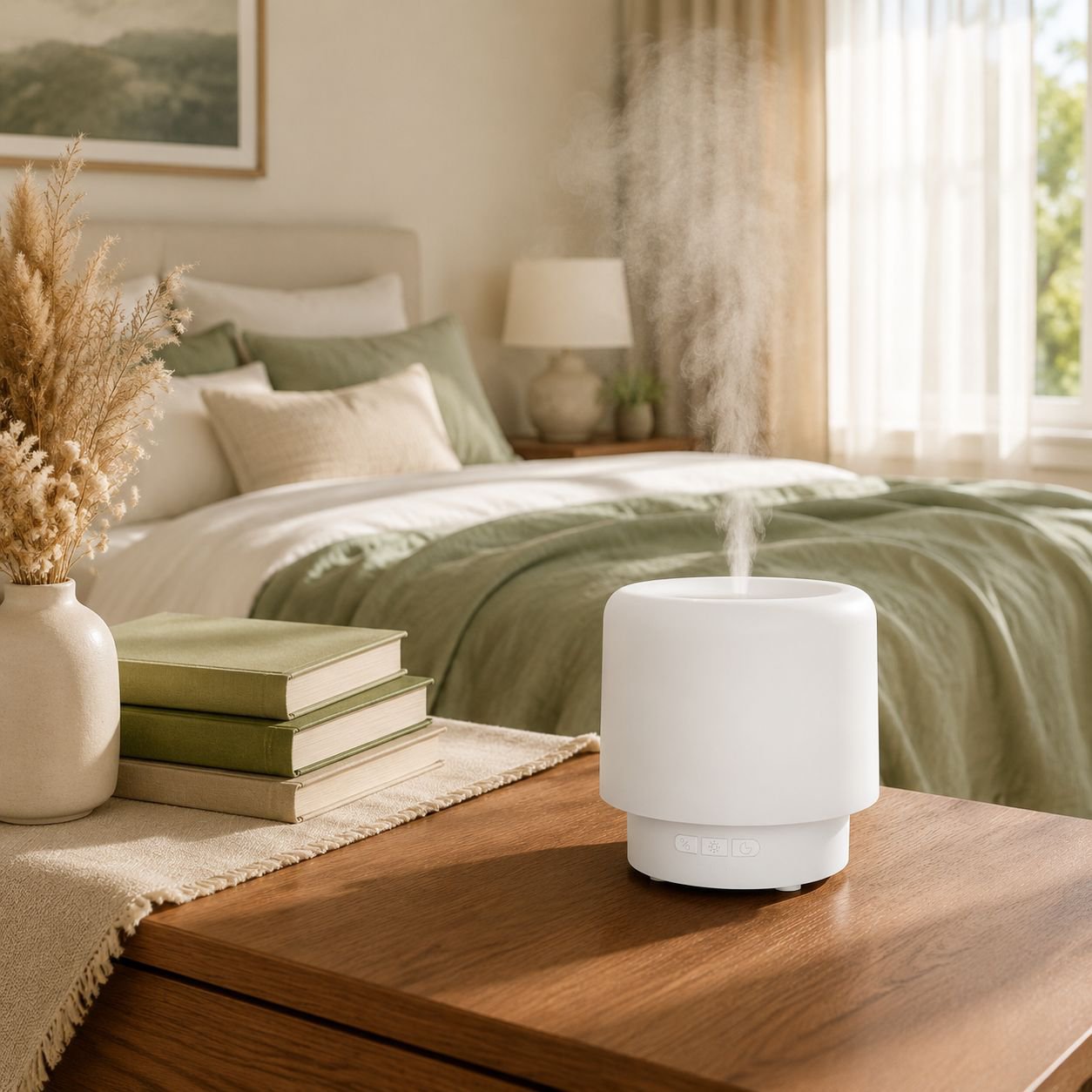 Modern desk air humidifier with rotating function