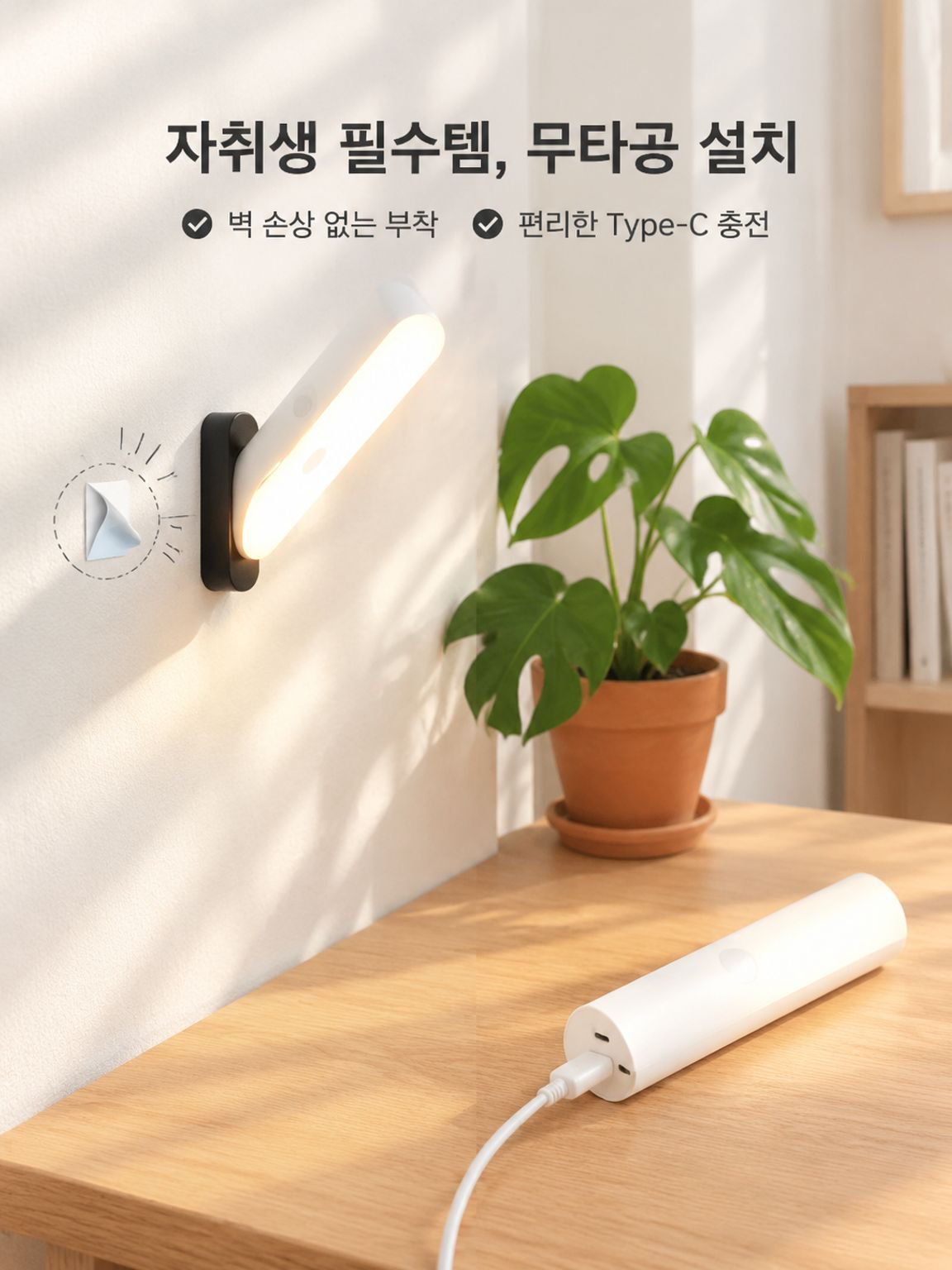 스마트 감지 충전식 가정용 야간 조명등