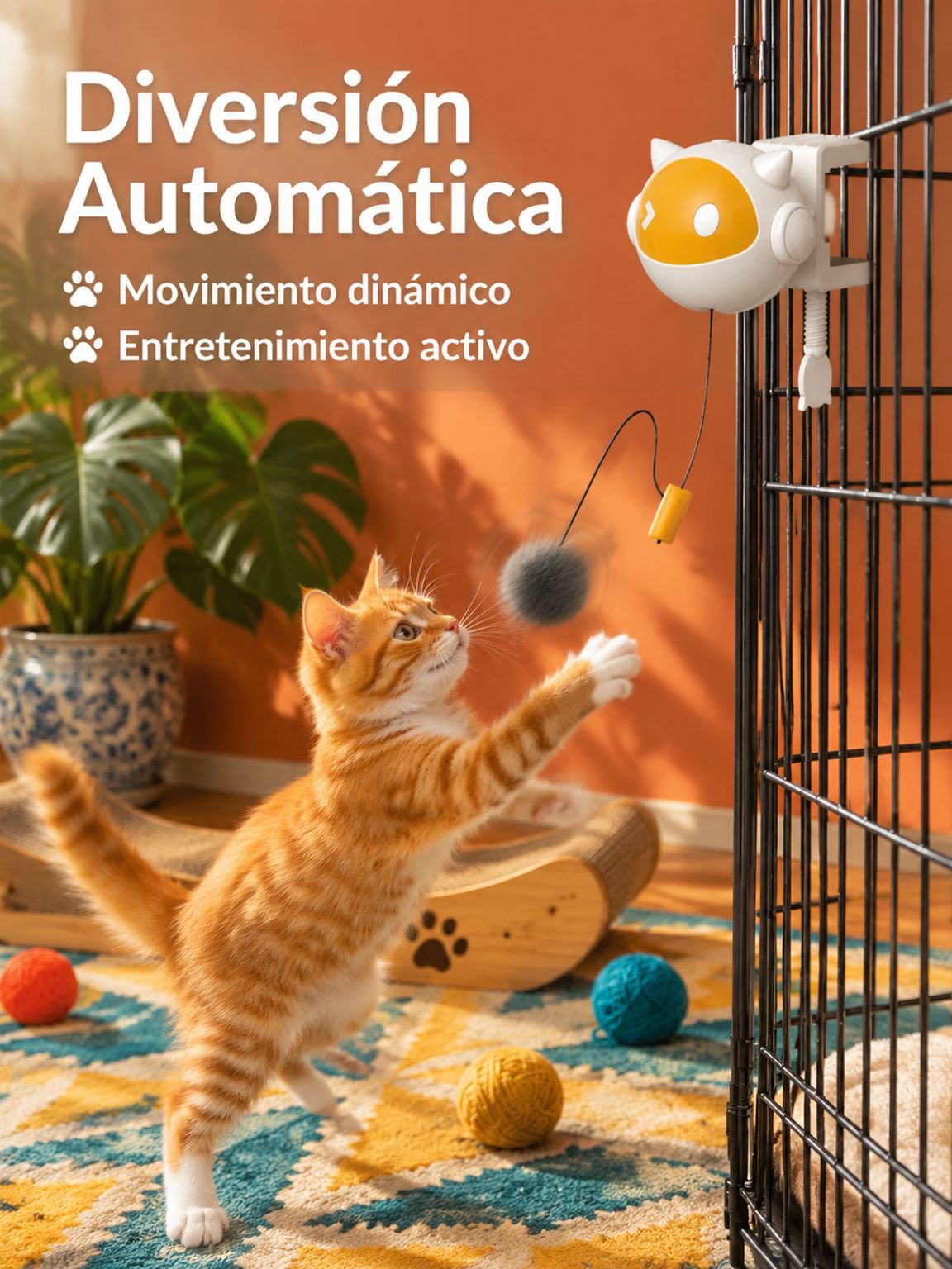 Pelota de juguete autosuficiente para gatos