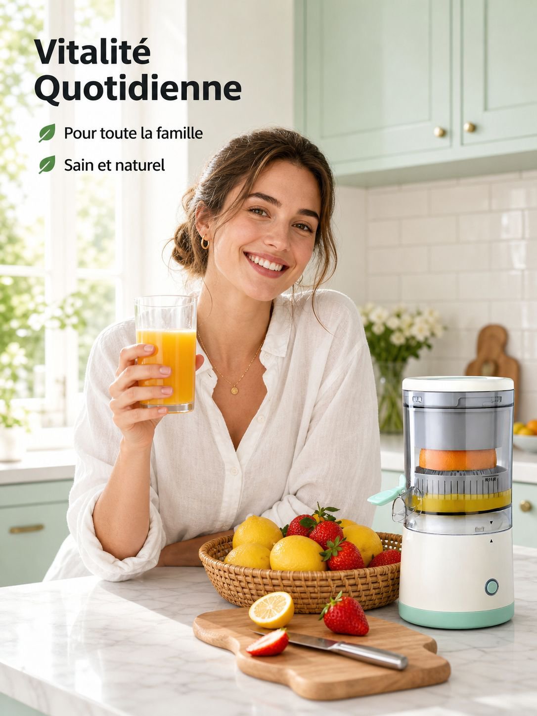 Extracteur de jus électrique automatique pour la maison