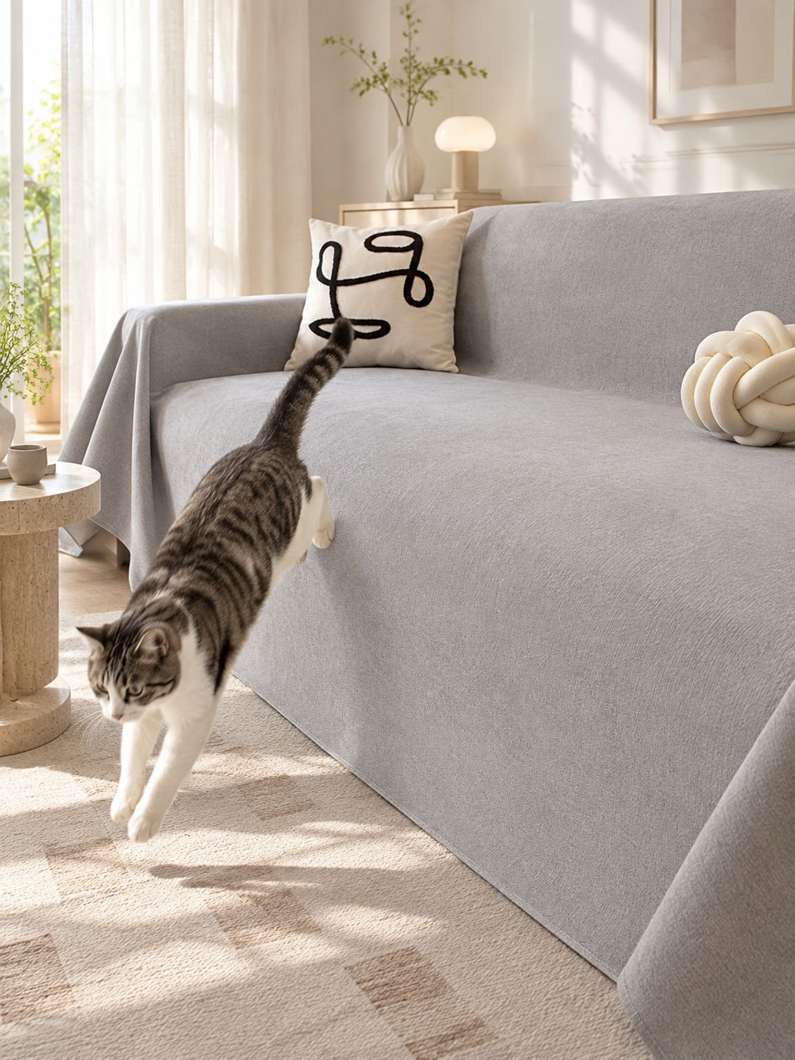 Protège canapé giipet contre les rayures de chat