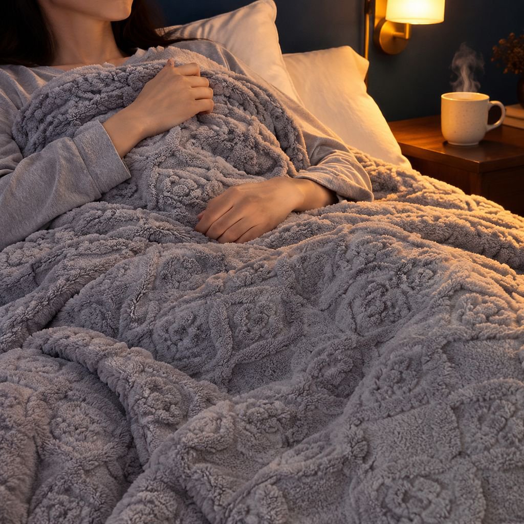 Velvet Thickened Coral Flannel Blanket Jacquard Cover Blanket