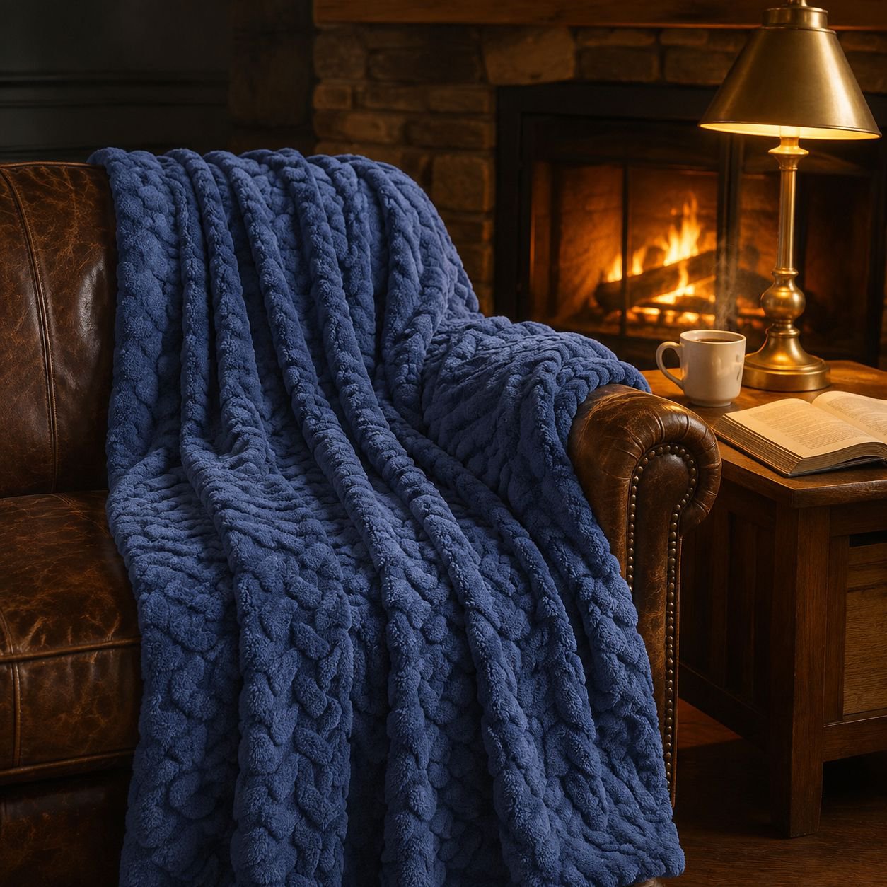 Thick Double-Sided Jacquard Velvet Blanket for Autumn and Winter, Warm and Comfortable