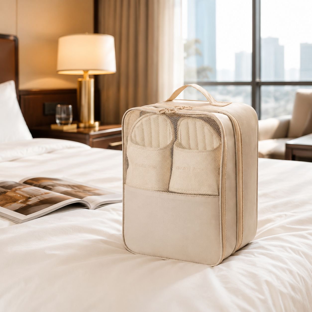 Portable Large Shoe Organizer Bag for Travel, Fits Suitcase