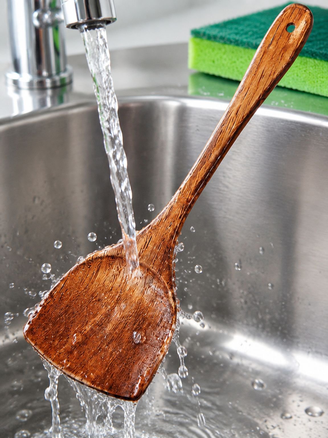 Espátula de madera para cocina
