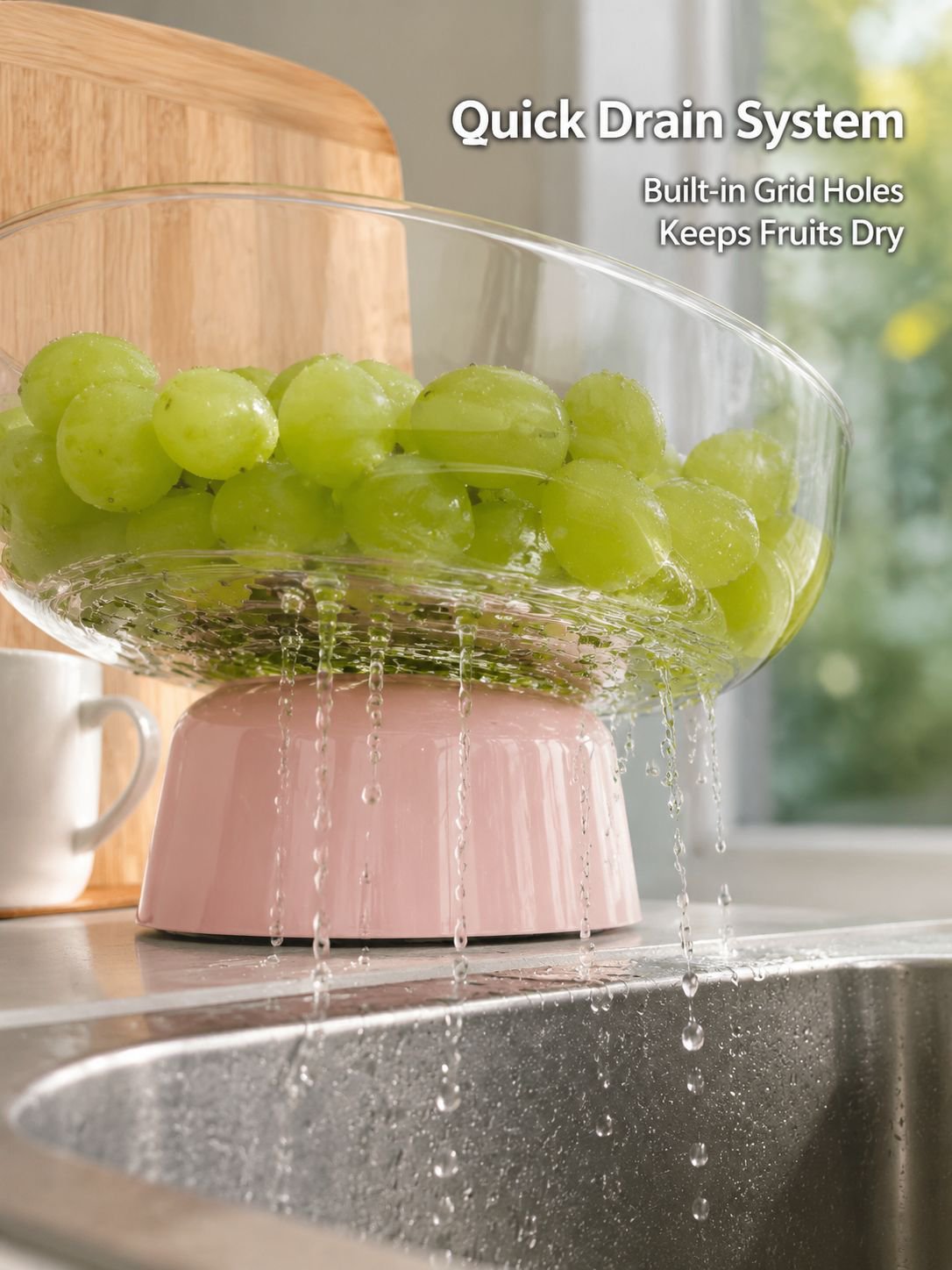 Tall fruit bowl