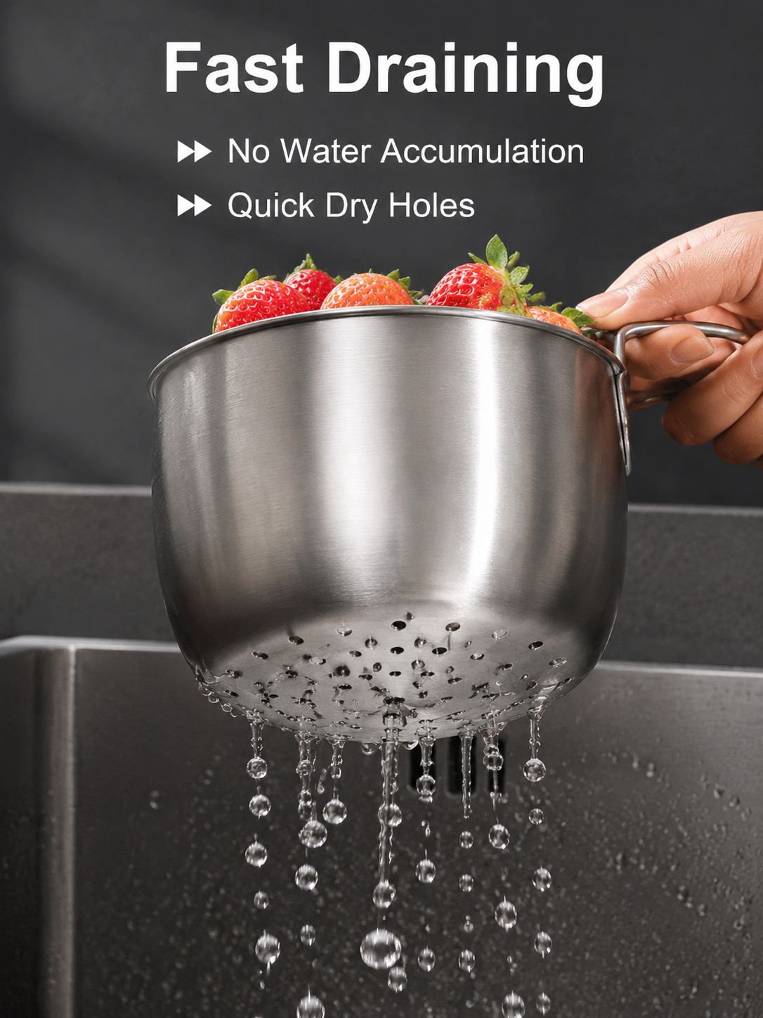 Stainless steel kitchen drain basket
