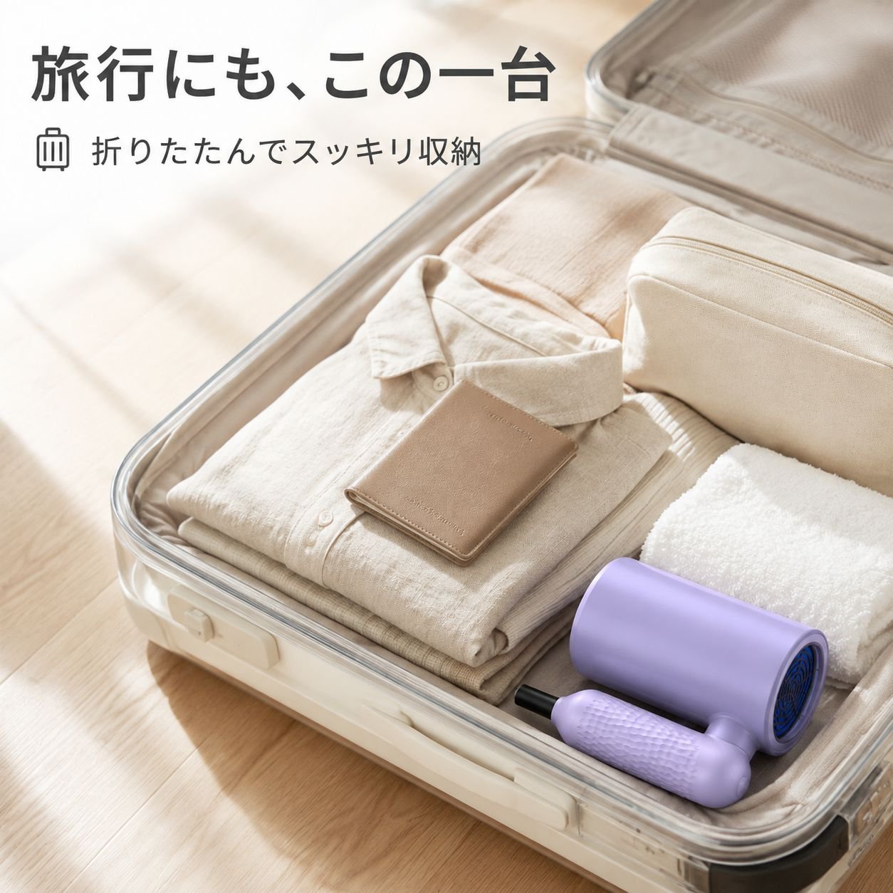 折りたたみ式学生寮用トラベルドライヤー