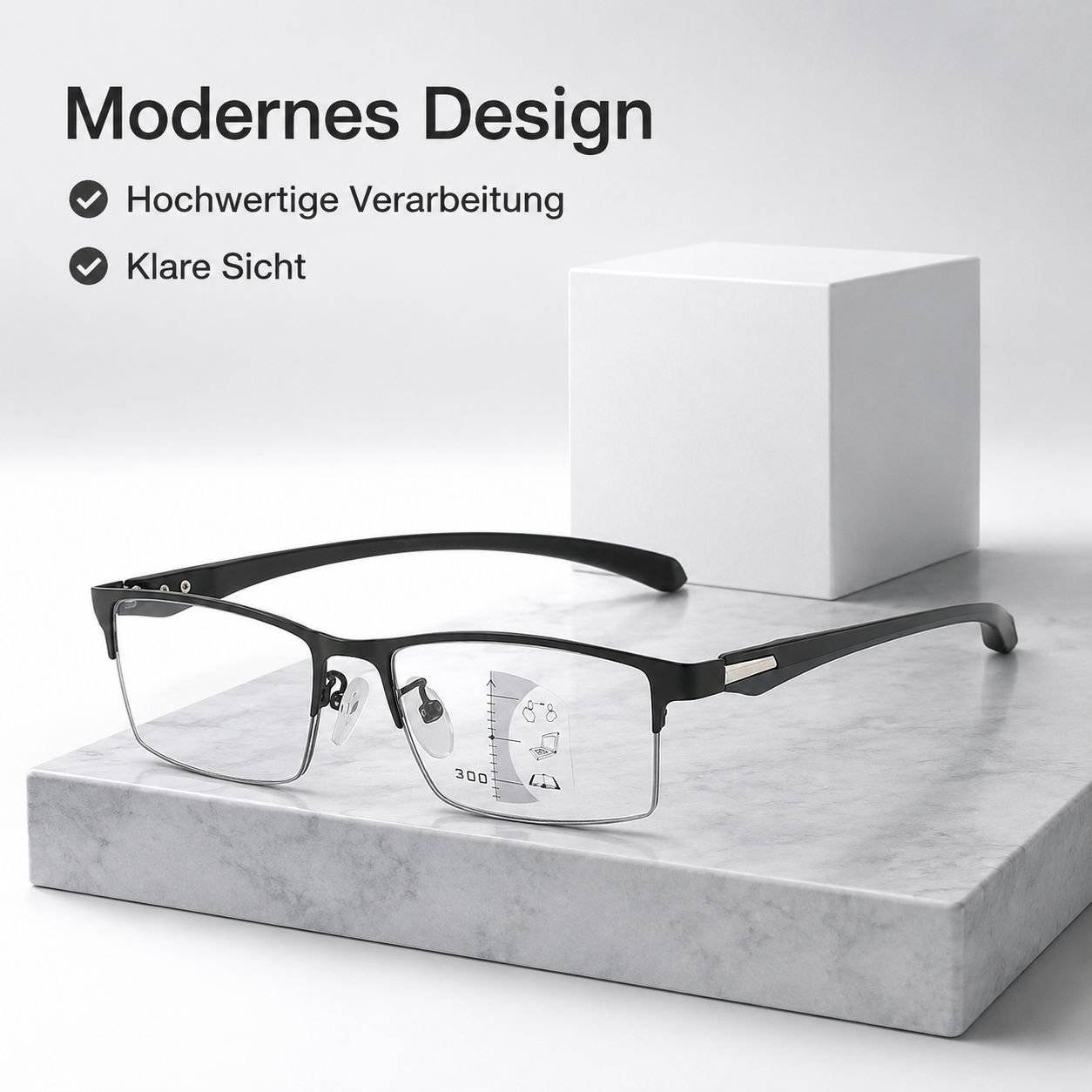 Multifokale photochrome Lesebrille