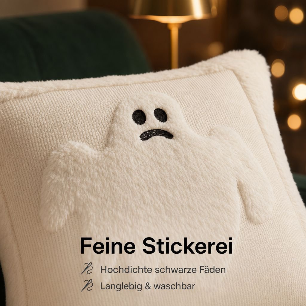 Halloween Geister-Kürbis Kissenbezug Plüsch Sofa Kissenhülle Wohnkultur