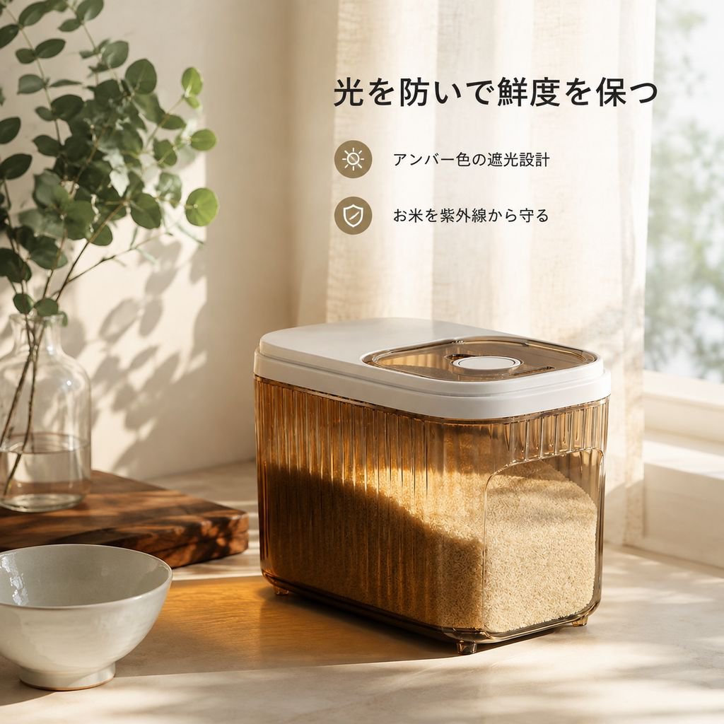 家庭用新型防虫・防湿密封米びつ