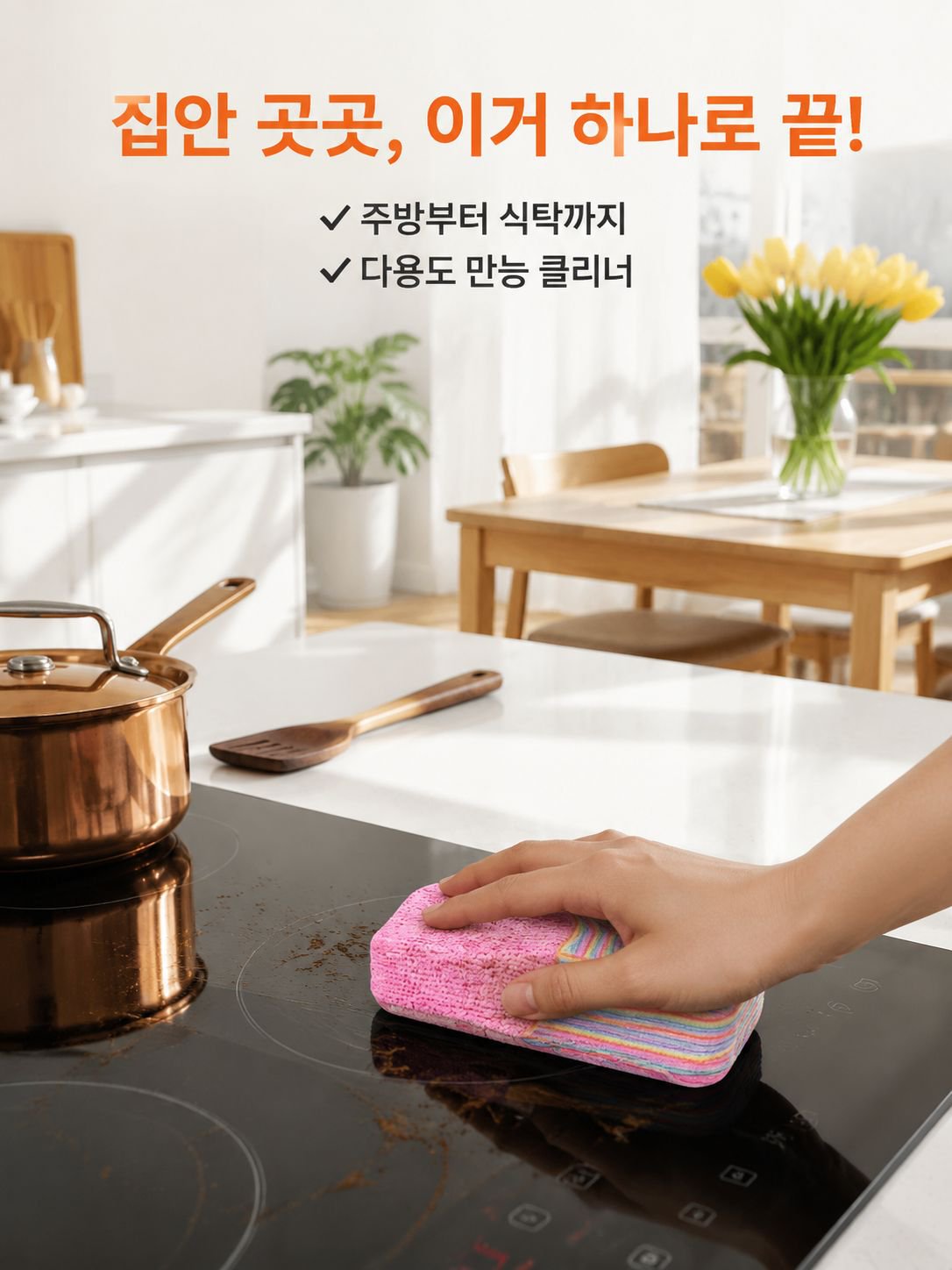 쉽게 찢어지는 여러 겹의 청소용 천