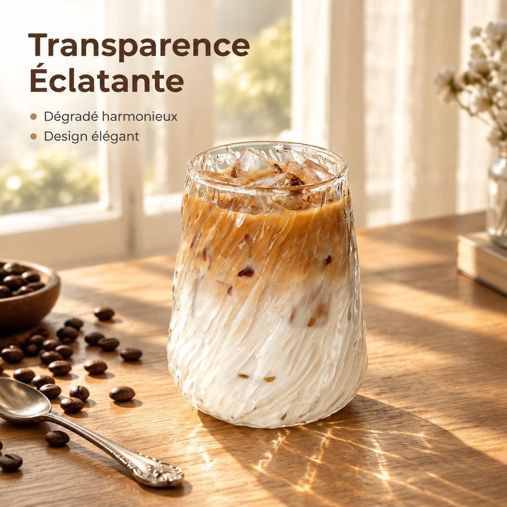 Verre en Borosilicate Résistant à la Chaleur Tasse à Café Latte